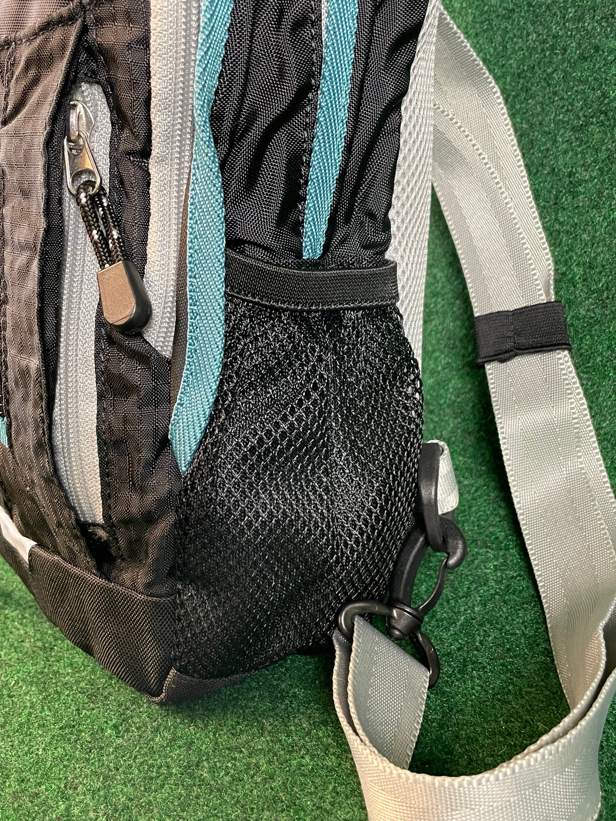 DUNLOP Motorsport - Black/Grey/Teal Mini Shoulder Messenger Travel Bag