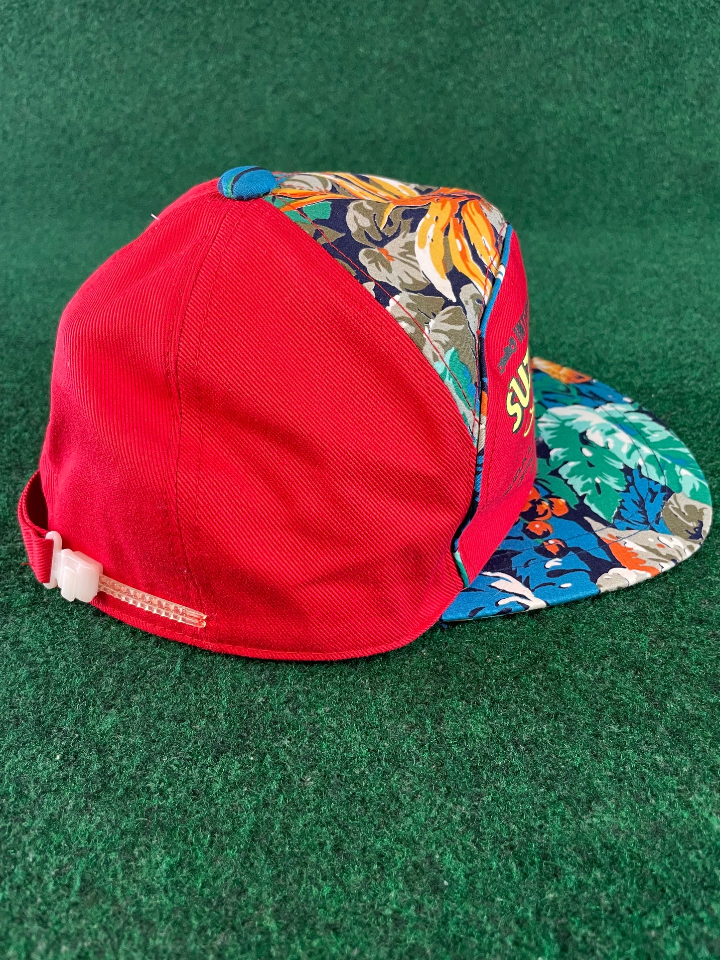 Suzuka Circuit - International Racing Course Vintage Adjustable 7-Panel Tropical Floral Hat