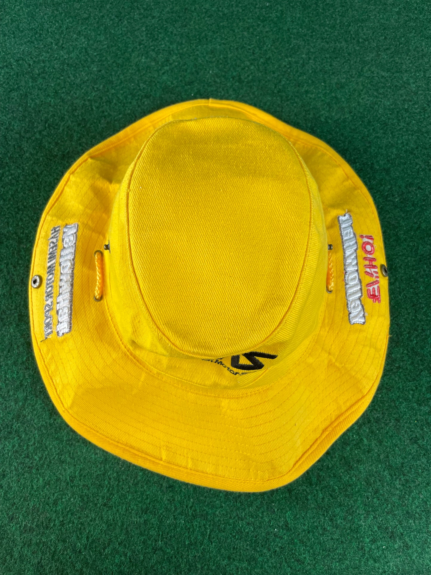YMS SuperGT Yellow Hat & Hasemi Motor Sport Drawstring Bucket Hat