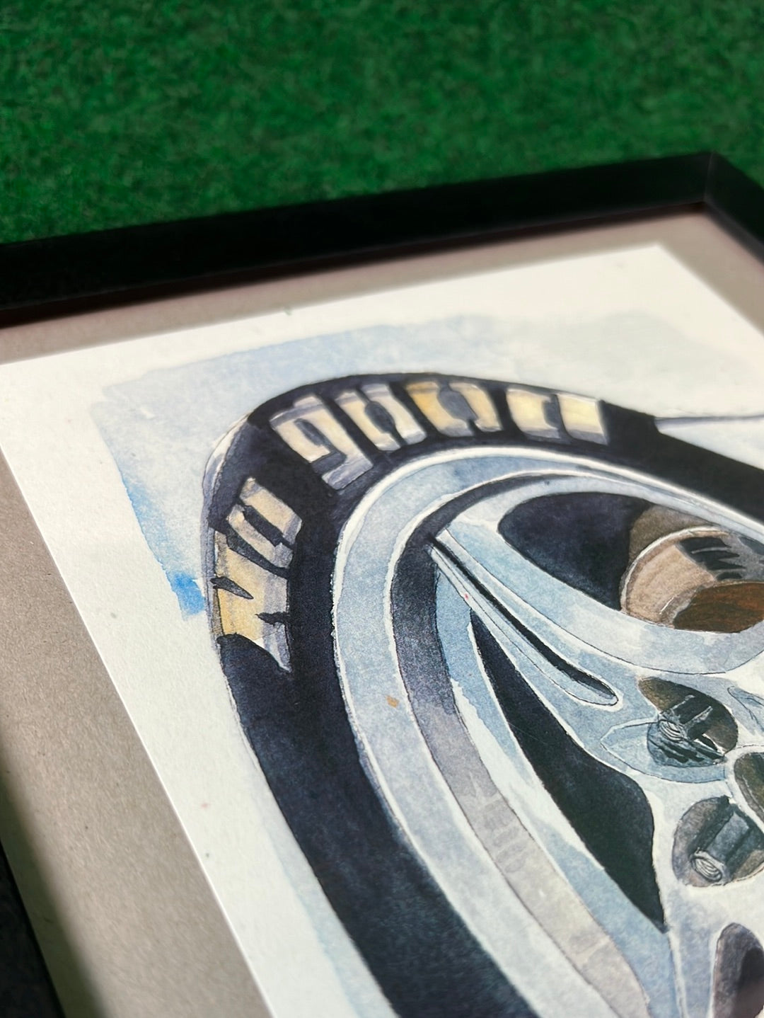 SSR Type X (No Good Racing Tire Letters) - Framed, Hand Drawn, Watercolor Painted & Signed Print by UNDERDOGZ
