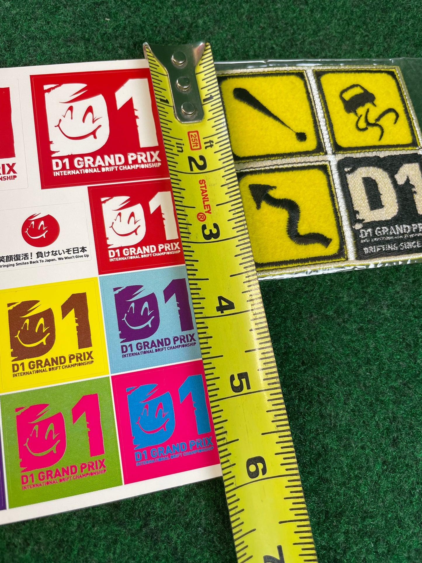 D1GP - D1 Grand Prix Drift Event Sticker Sheet and Iron On Patch Set