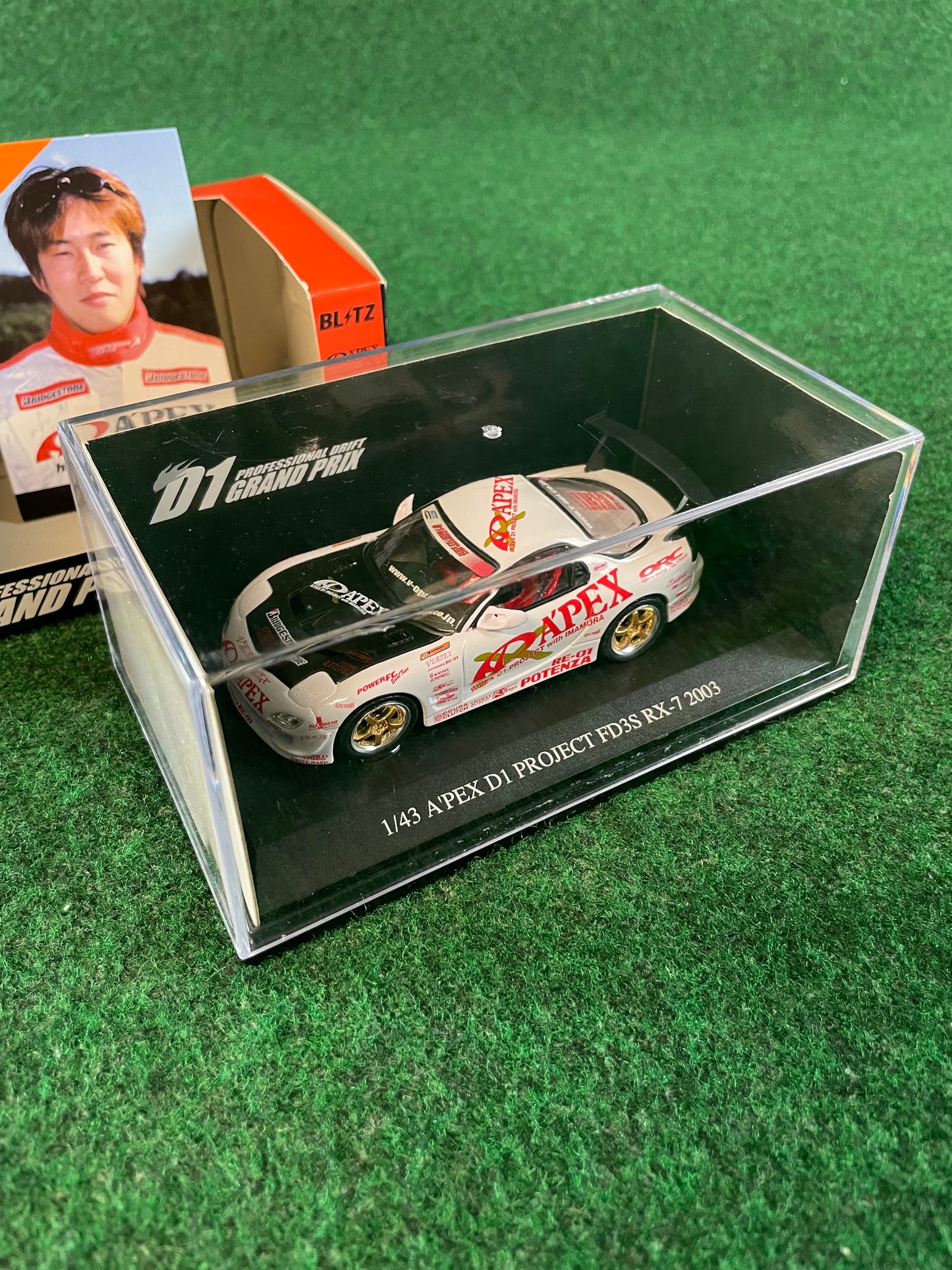 DISM D1 Grand Prix Memorial - 2003 A’pexi Mazda RX-7 1/43 Scale Diecast