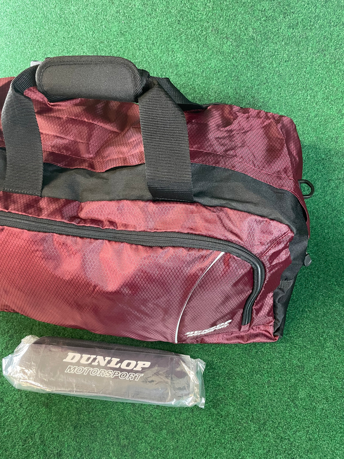 DUNLOP Motorsport - Dark Red & Black Duffle Travel Bag