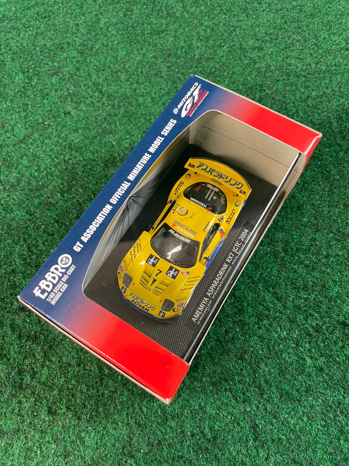EBBRO JGTC 2004 RE Amemiya Aspara Drink Mazda RX7 1/43 Scale Diecast