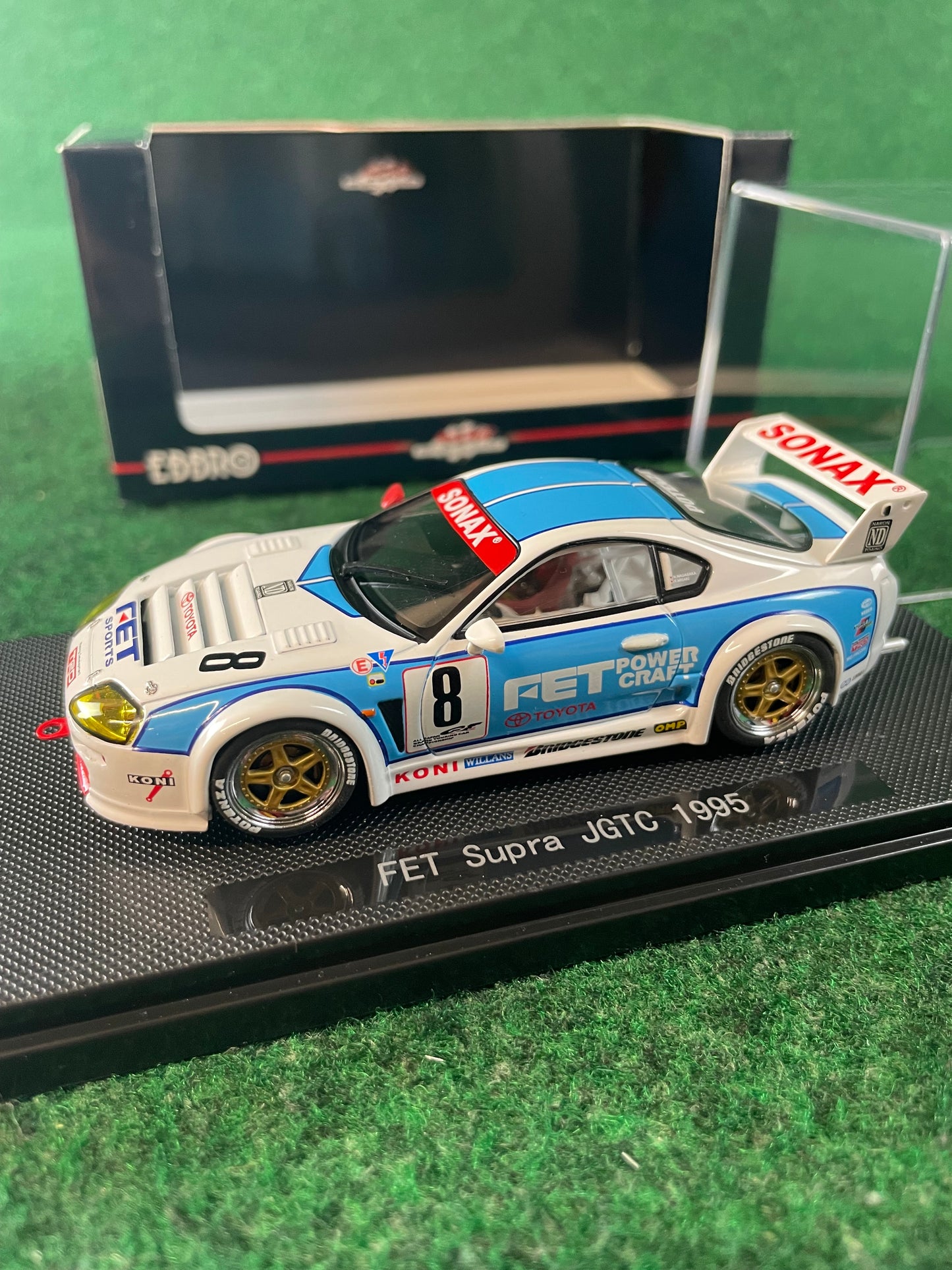 EBBRO - 1995 JGTC FET Sonax Toyota Supra 1/43 Scale Diecast