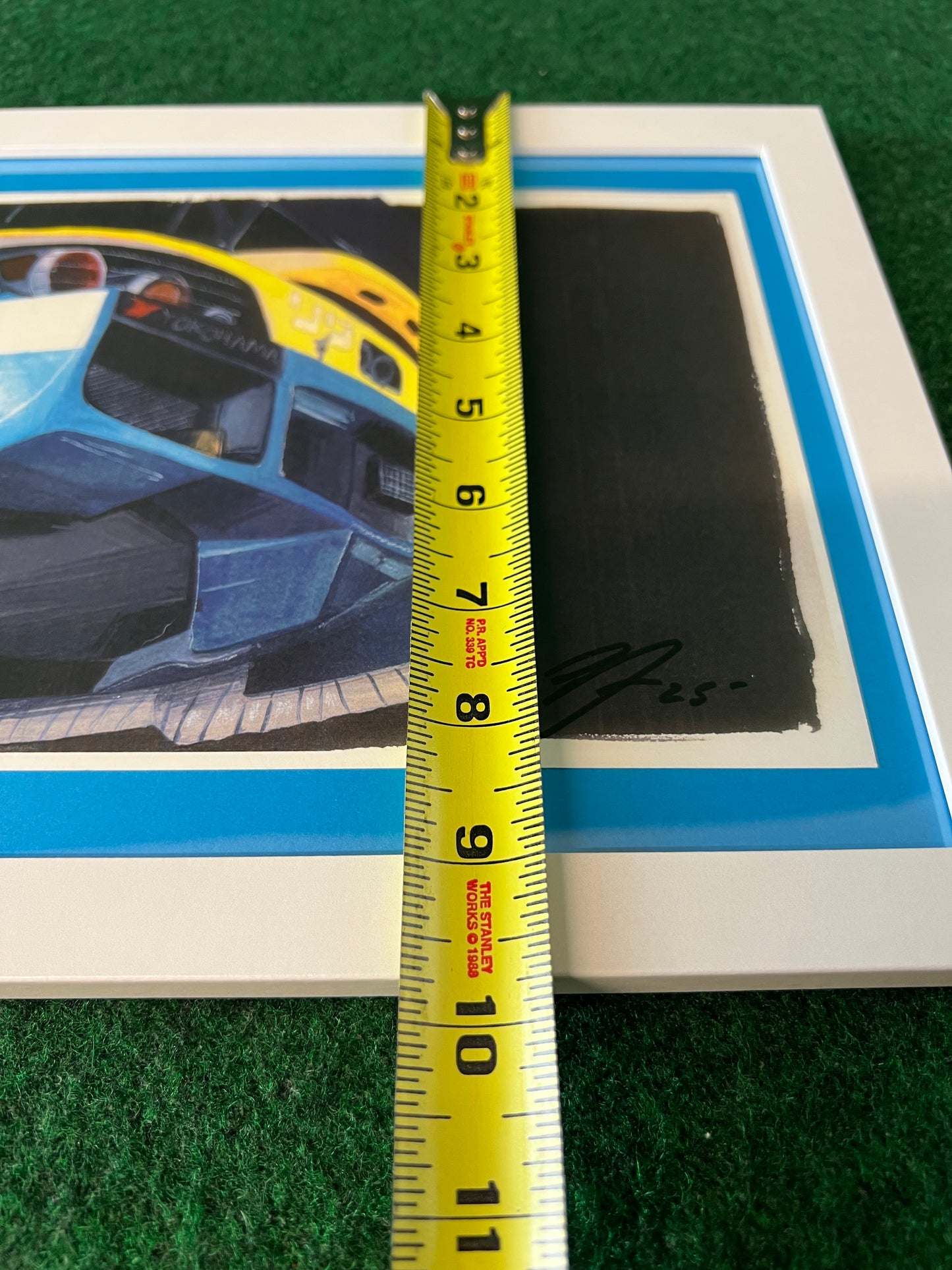 SPOON SPORTS Honda S2000 Racecar Framed, Hand Drawn, Watercolor Painted & Signed Print