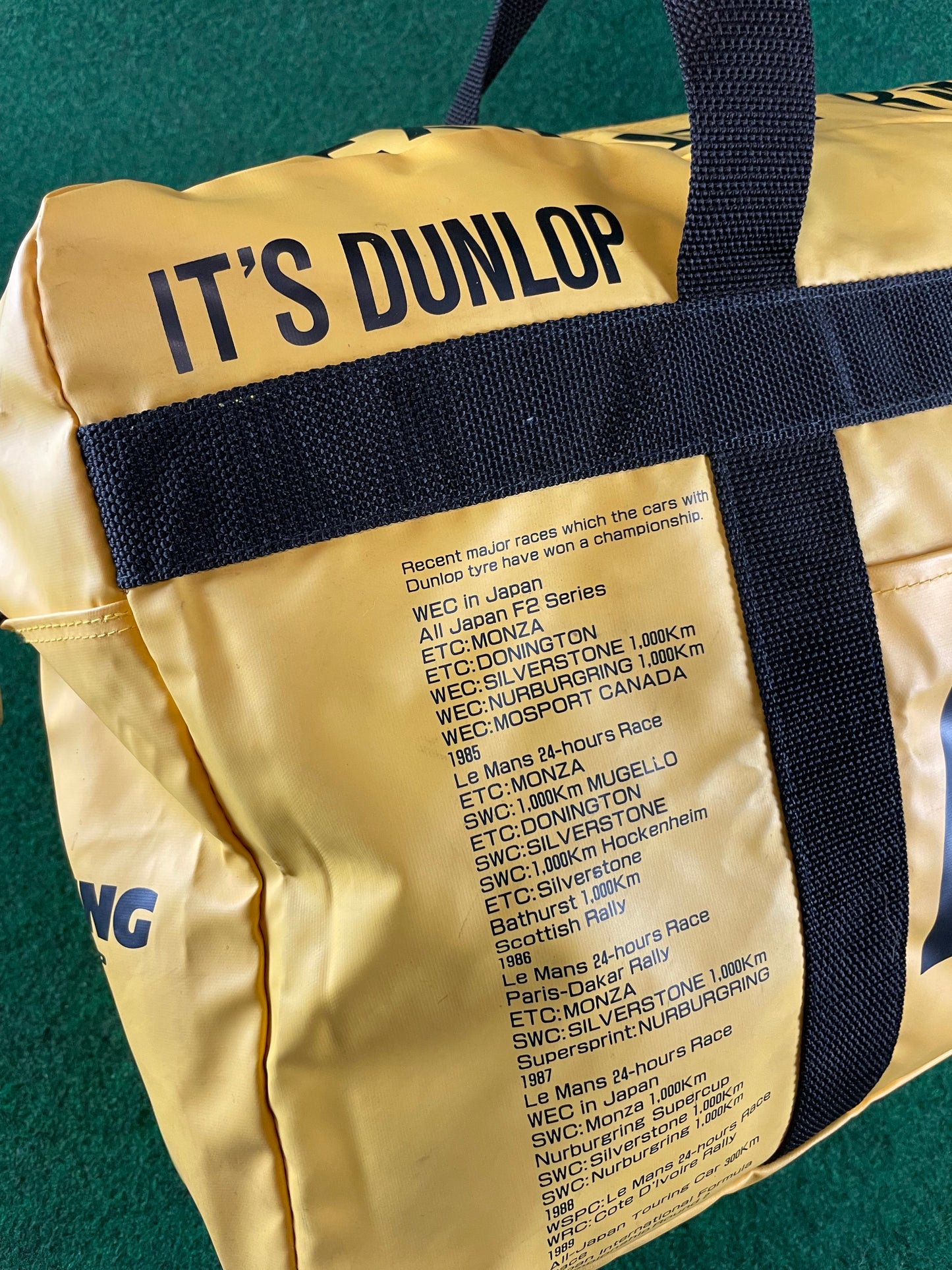 DUNLOP - Vintage Yellow Duffel Travel Bag