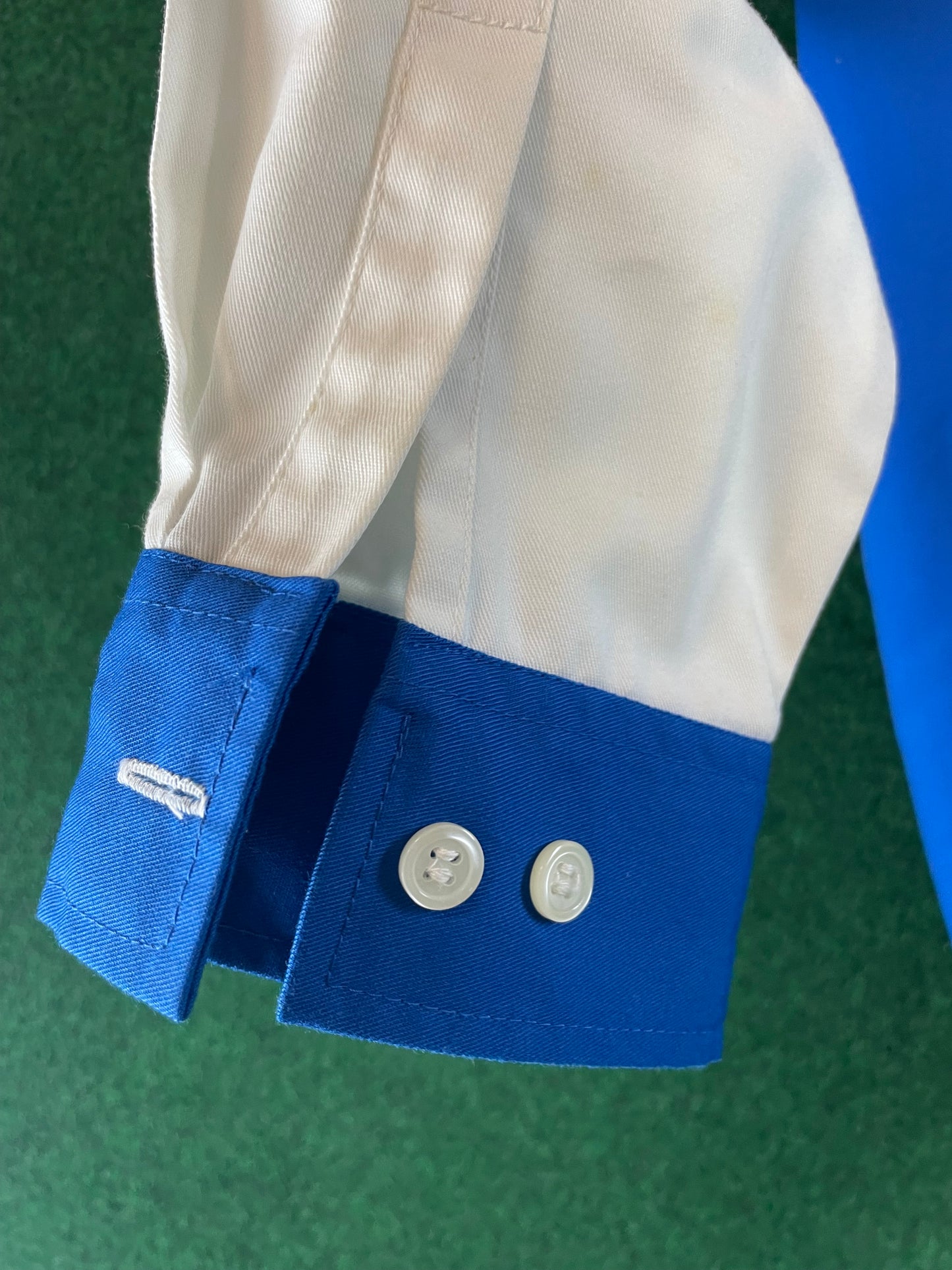 Calsonic Team IMPUL - Blue & White Long Sleeve Buttondown Crew Shirt