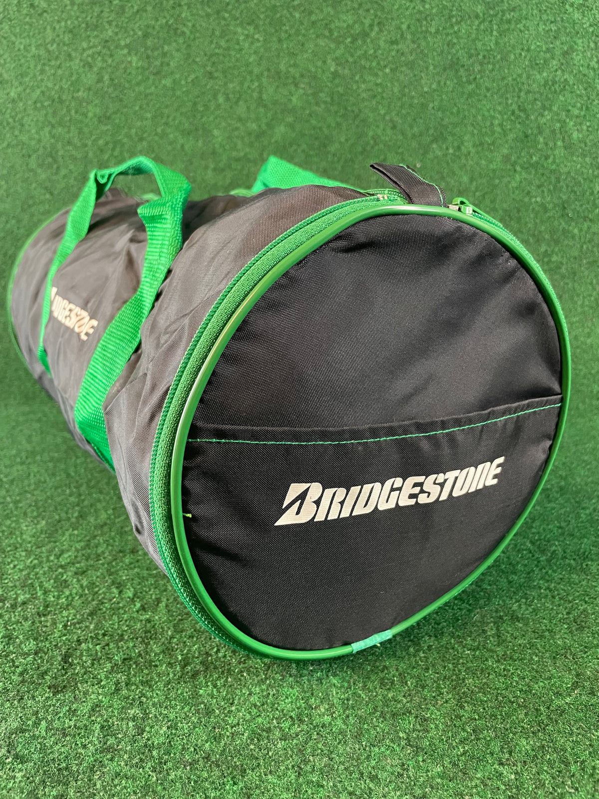 BRIDGESTONE - Black & Green Mini Collapsible Duffle Bag