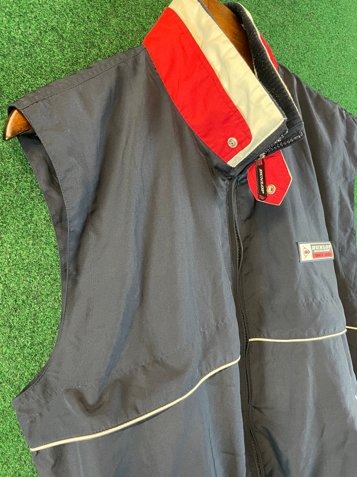 DUNLOP Motorsport - Red/White & Navy Blue Windbreaker Vest