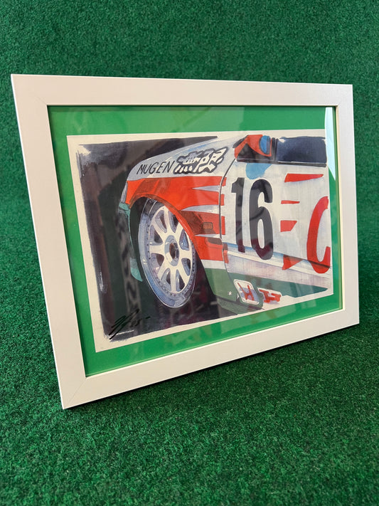 JTCC Castrol Honda Civic Ferio Racecar #16 Door and Wheel View Framed Print