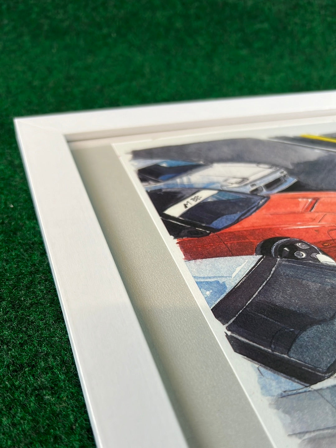 Nissan 180SX Meet with 3 Cars - Framed Print
