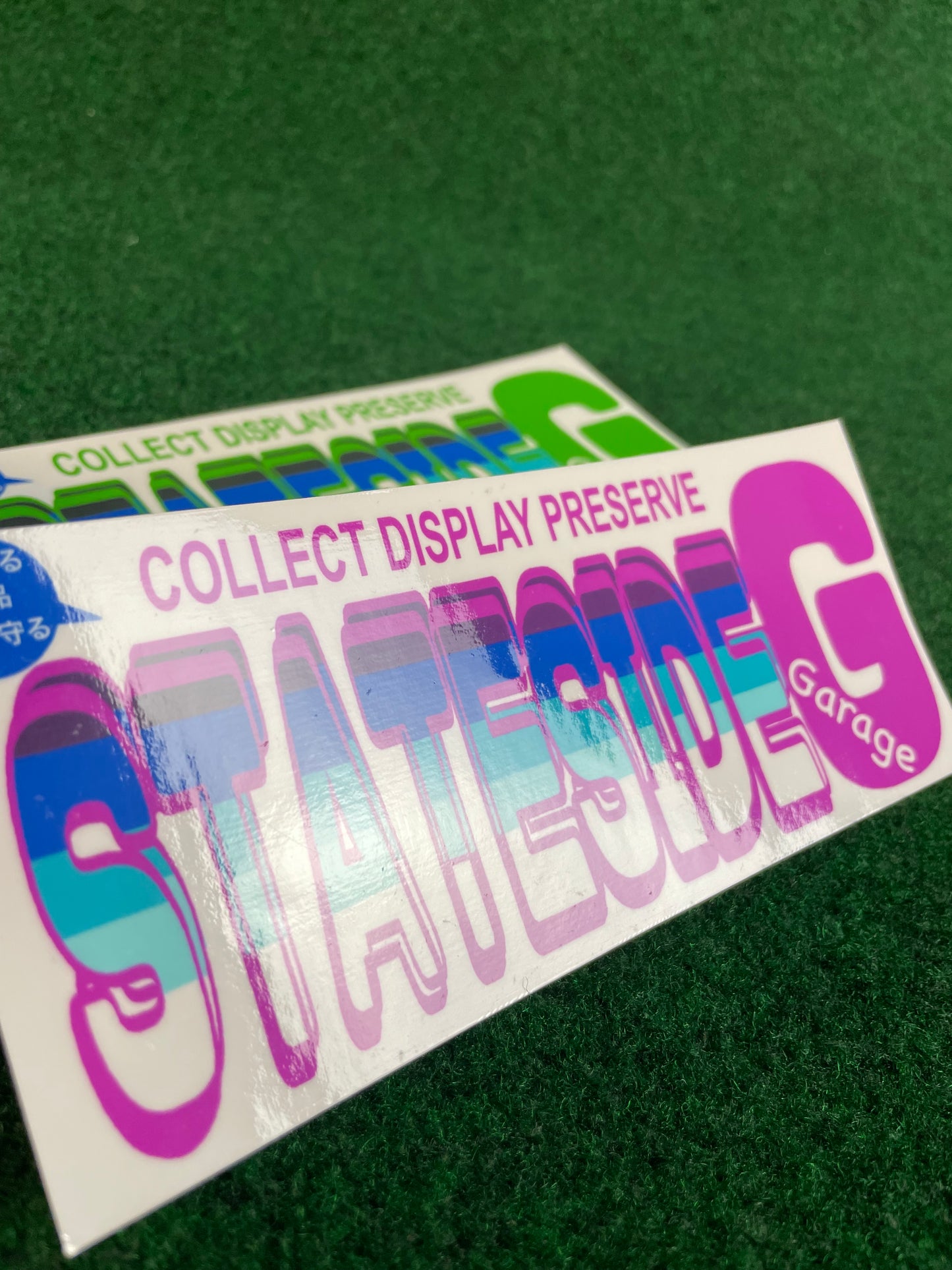 Limited Edition Set: Stateside “G” Garage Gradient Sticker Green & Pink by Zoku-Speed
