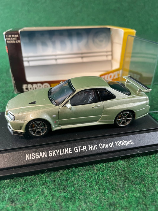 EBBRO HOT! Nissan Skyline R34 GT-R VSPEC II Nur 1/43 Diecast