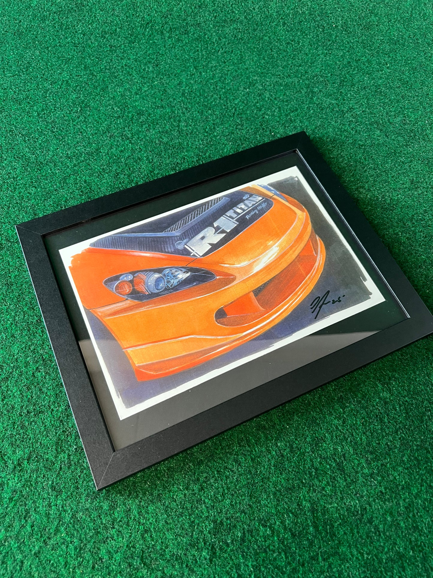 R1 Titan Honda S2000 Hand Drawn, Watercolor Painted & Signed Print