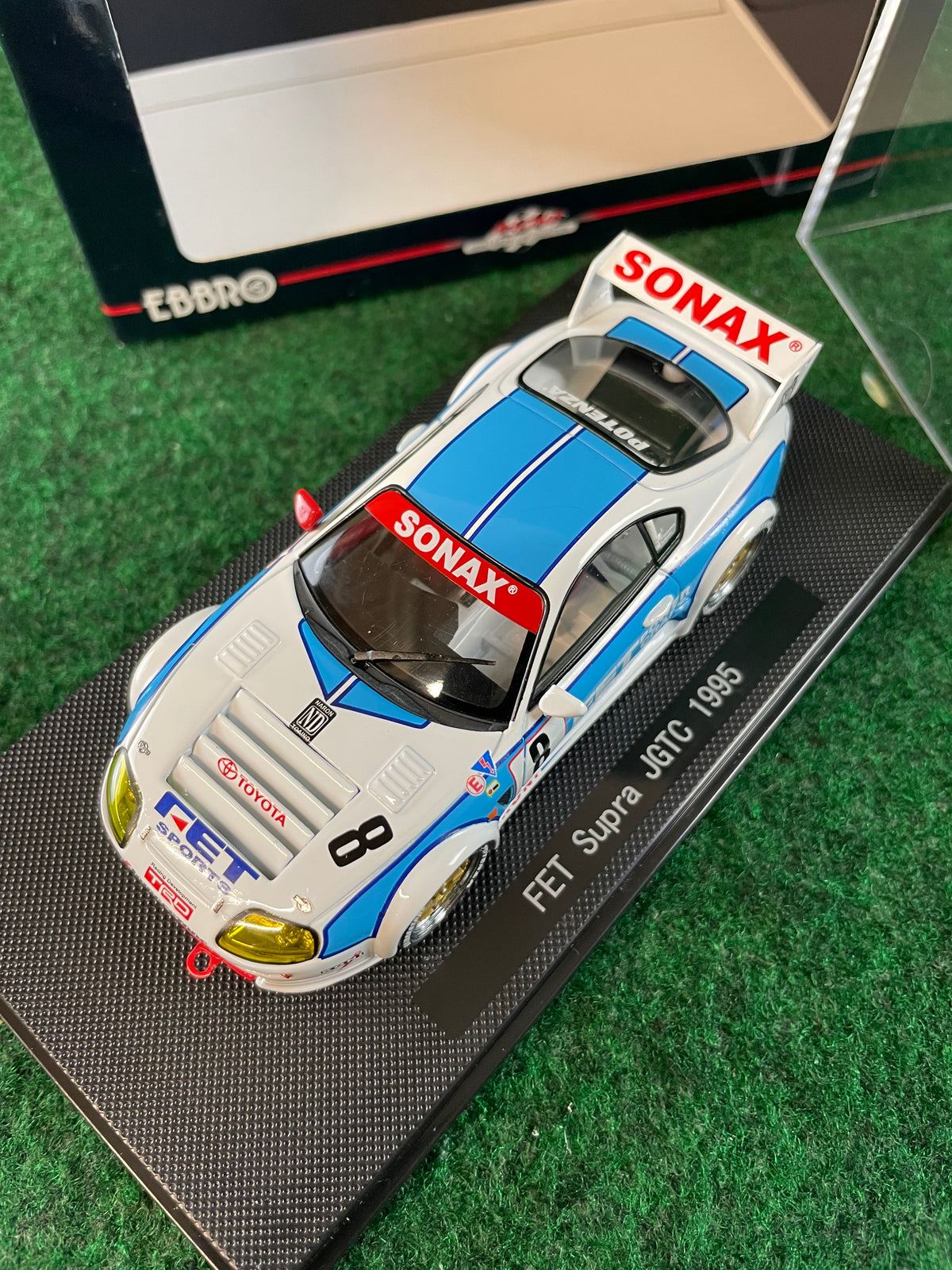 EBBRO - 1995 JGTC FET Sonax Toyota Supra 1/43 Scale Diecast