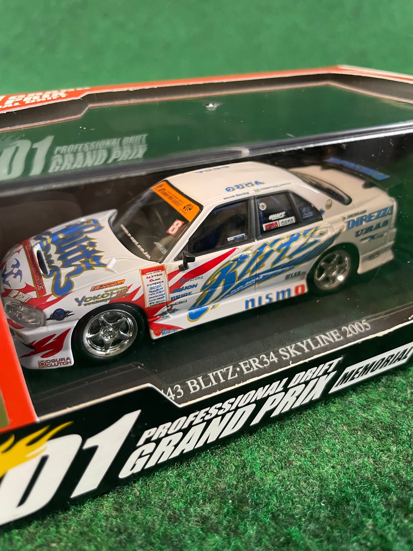 DISM D1 Grand Prix Memorial - 2005 Blitz Nissan Skyline ER34 1/43 Scale Diecast