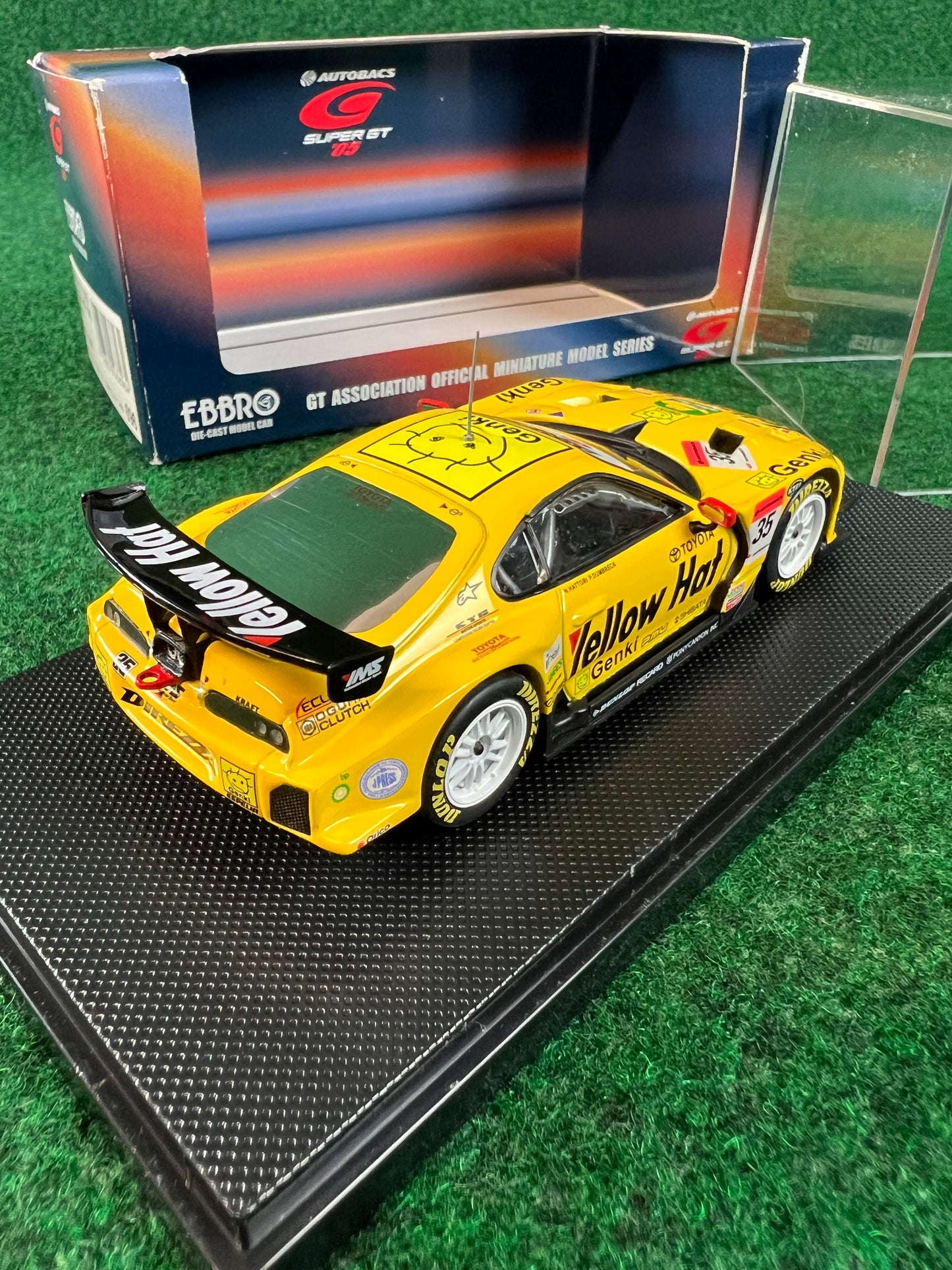 EBBRO 2004 JGTC & 2005 SuperGT Yellow Hat YMS Toyota Supra Set 1/43 Scale Diecast
