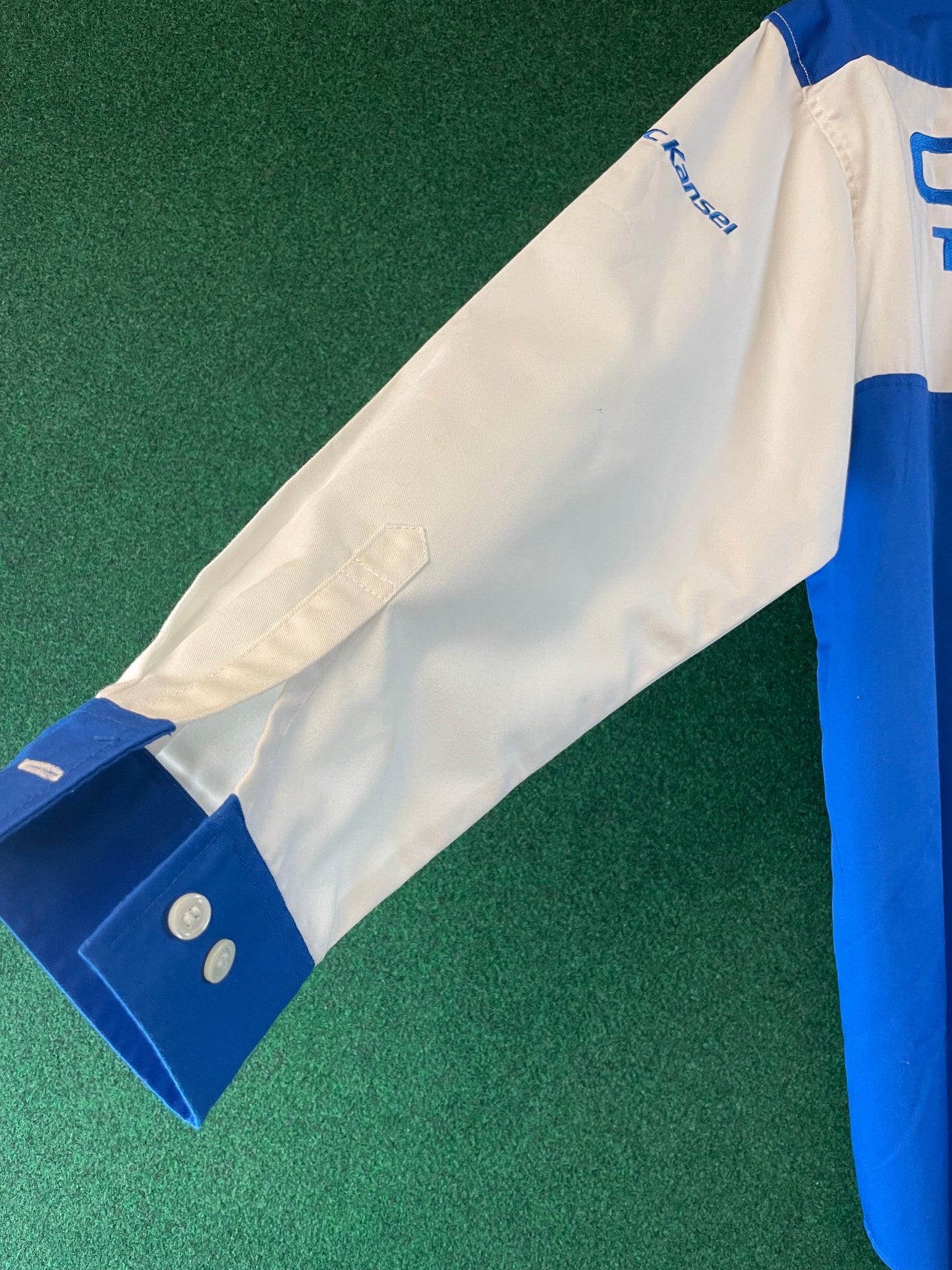 Calsonic Team IMPUL - Blue & White Long Sleeve Buttondown Crew Shirt