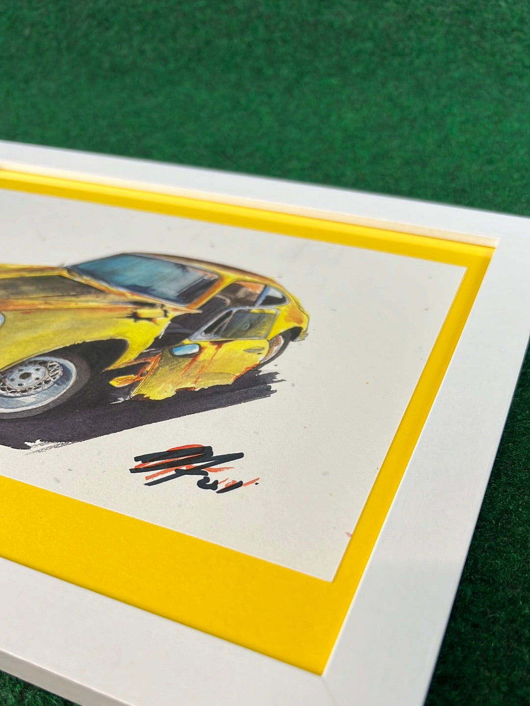 Junk Yard Rusty Yellow Porsche 912 - Framed Print