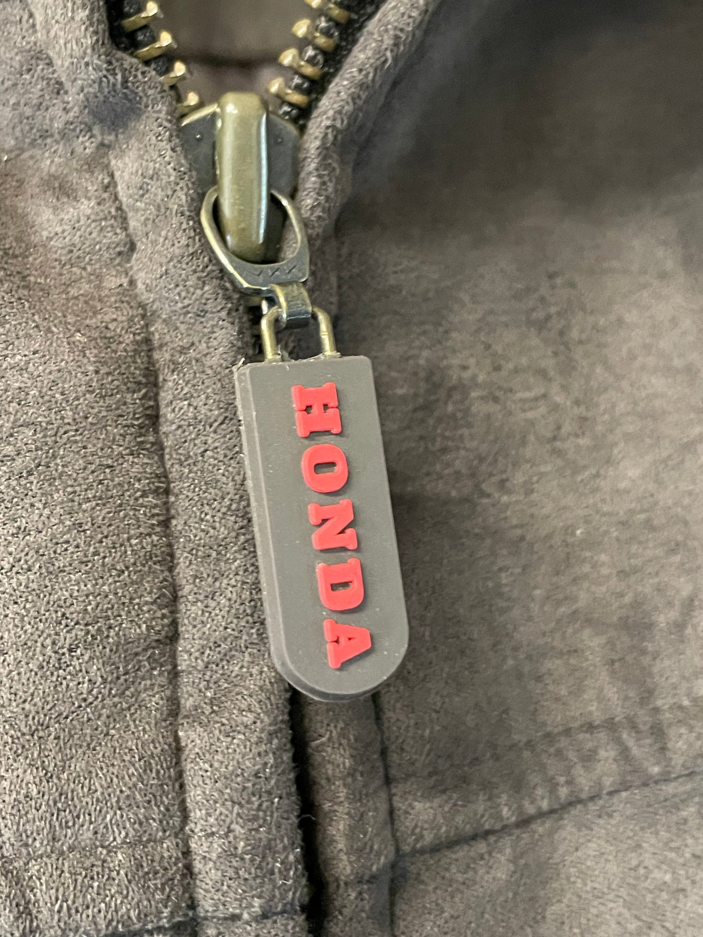 Honda & GATHERS - Insulated Brown Suede Style Exterior with HONDA Logo Lined Jacket