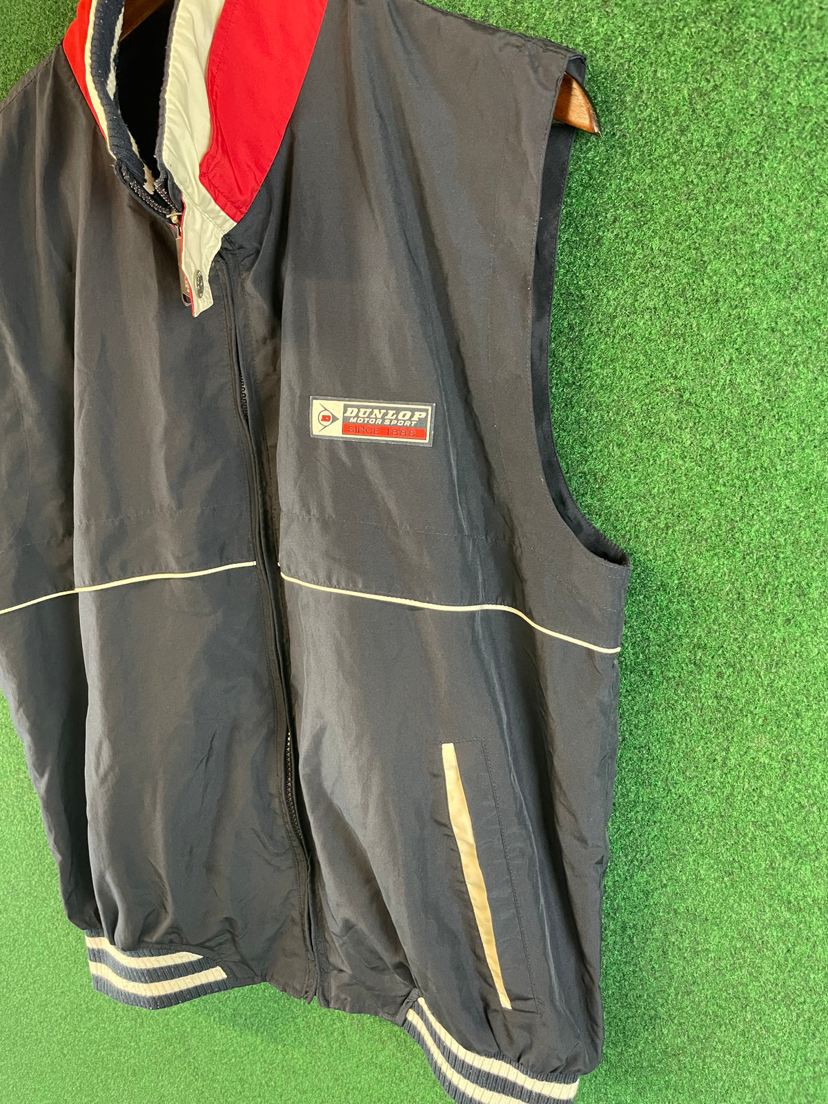 DUNLOP Motorsport - Red/White & Navy Blue Windbreaker Vest