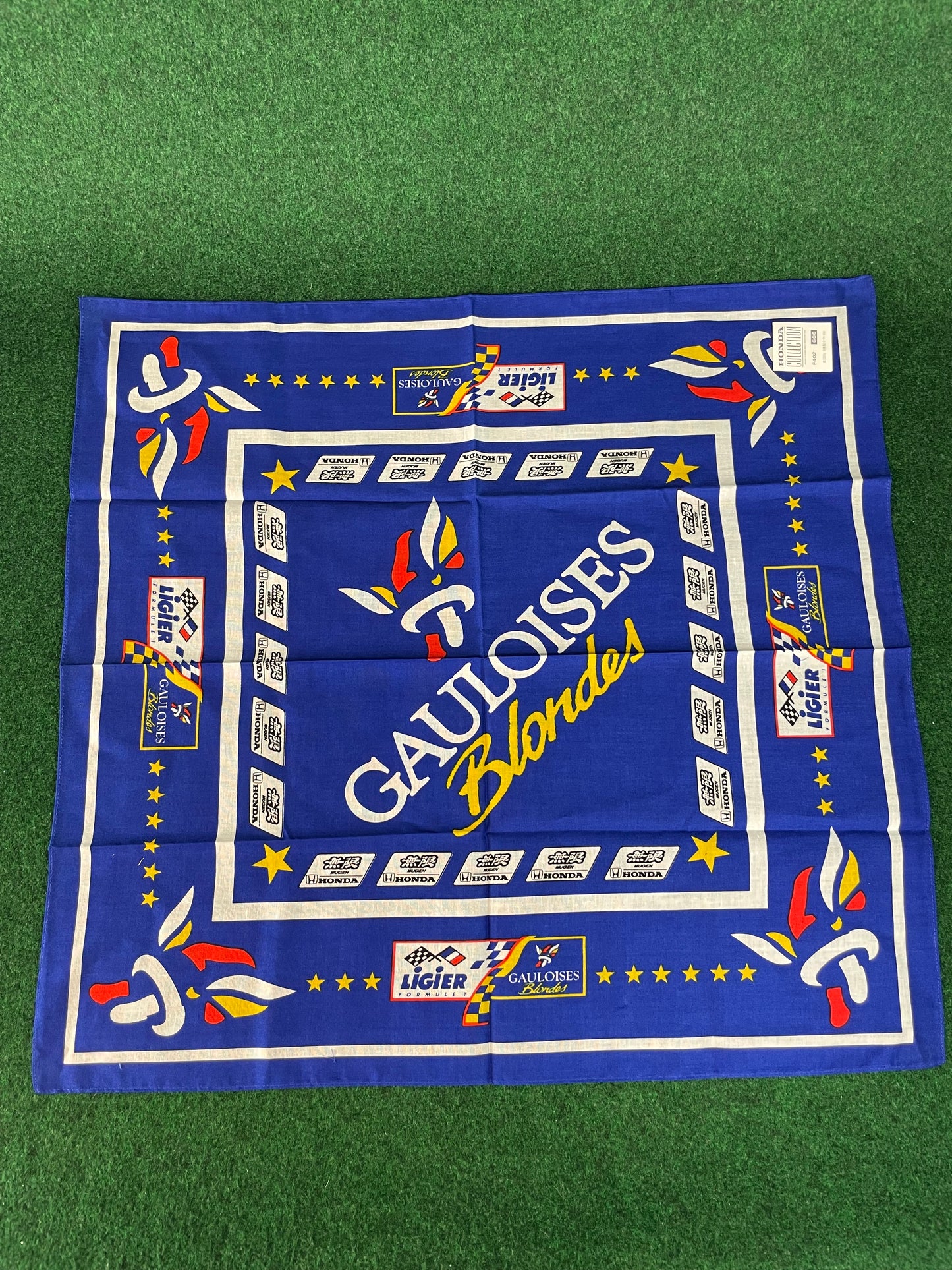 MUGEN Honda Gauloises Blondes Ligier Formula 1 Vintage Bandana Handkerchief Towel