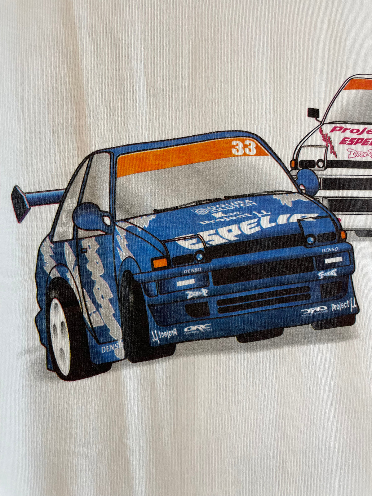 Droo-P D1GP Toyota AE86 - Espelir, Project Mu, Denso, ORC, KSpec T-Shirt (L)