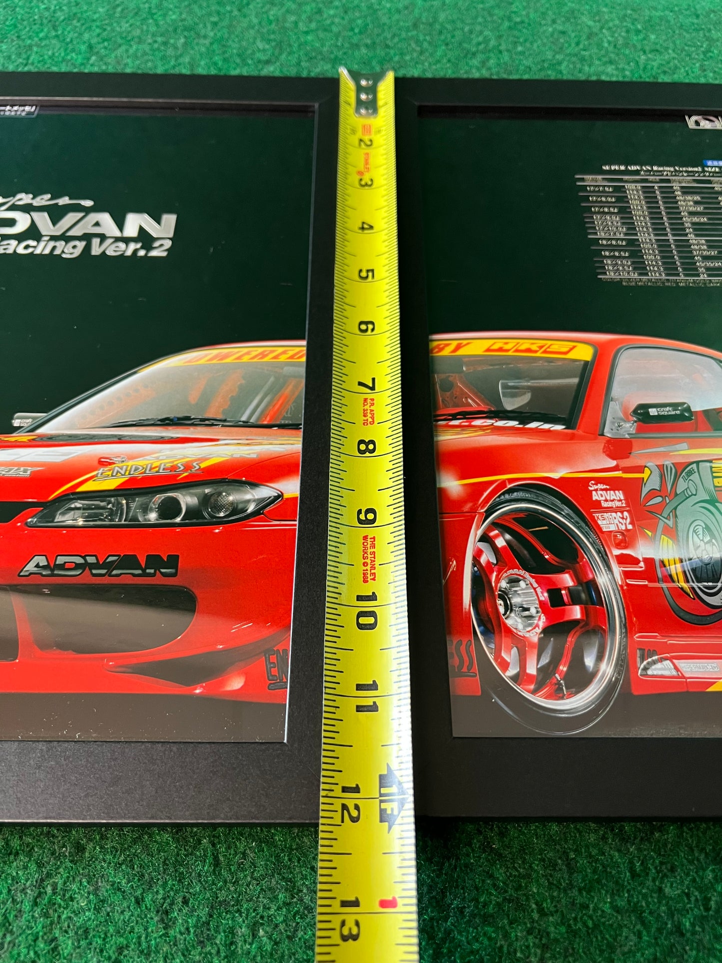 Advan Yokohama Wheels - Super Advan Version 2 HKS D1GP Nissan Silvia S15 Framed Advertisement Picture Set