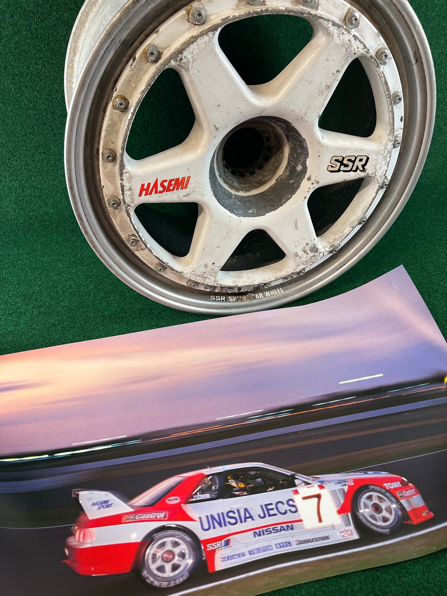 HASEMI x SSR Wheels - JGTC Nissan Skyline R32 GT-R Race Used Centerlock Wheel Set