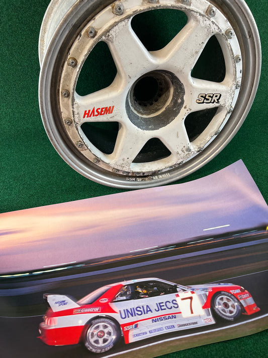 HASEMI x SSR Wheels - JGTC Nissan Skyline R32 GT-R Race Used Centerlock Wheel Set