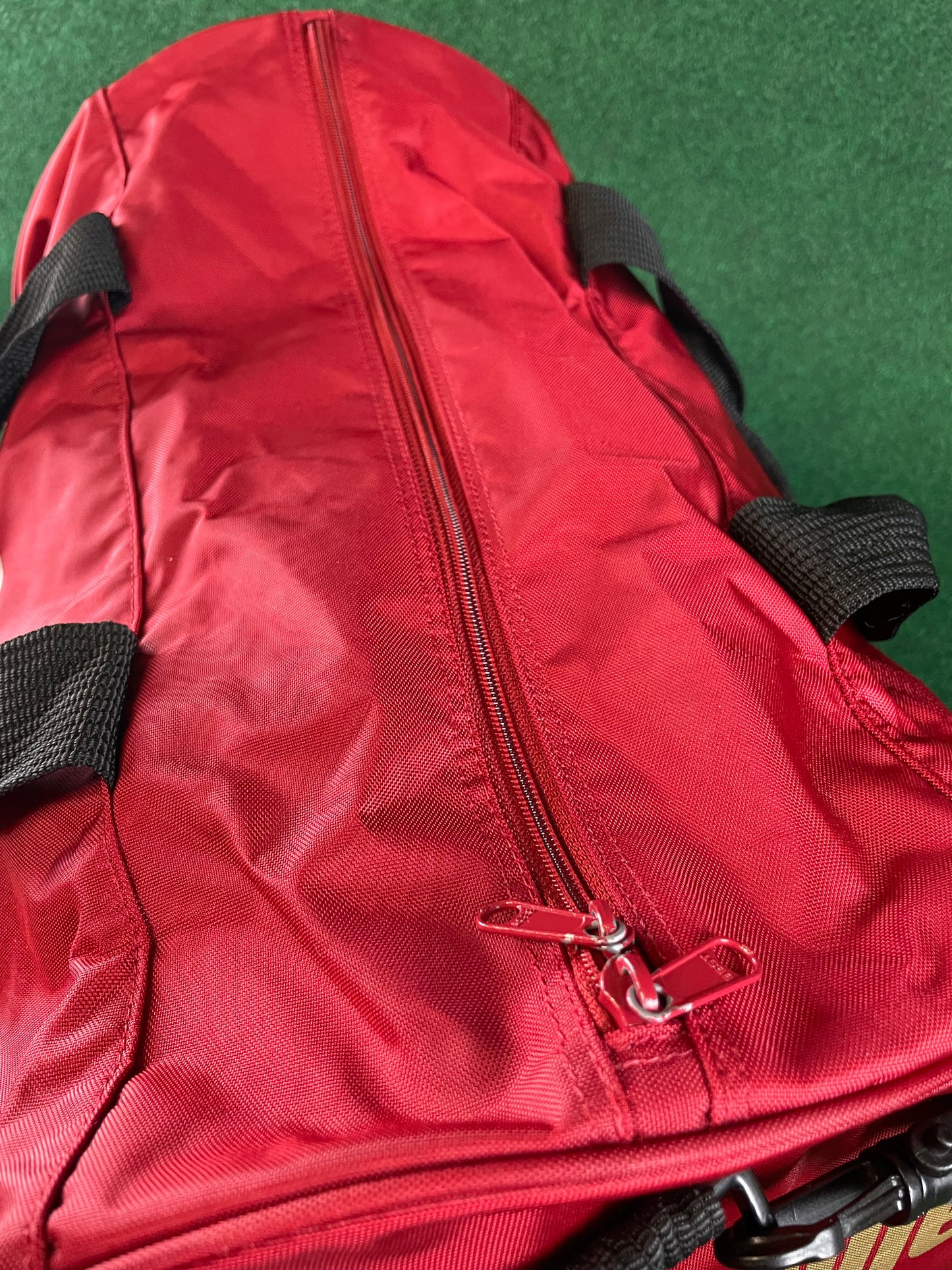 BRIDGESTONE - BEAM Vintage Burgundy w/ Gold Lettering Red Duffle Bag