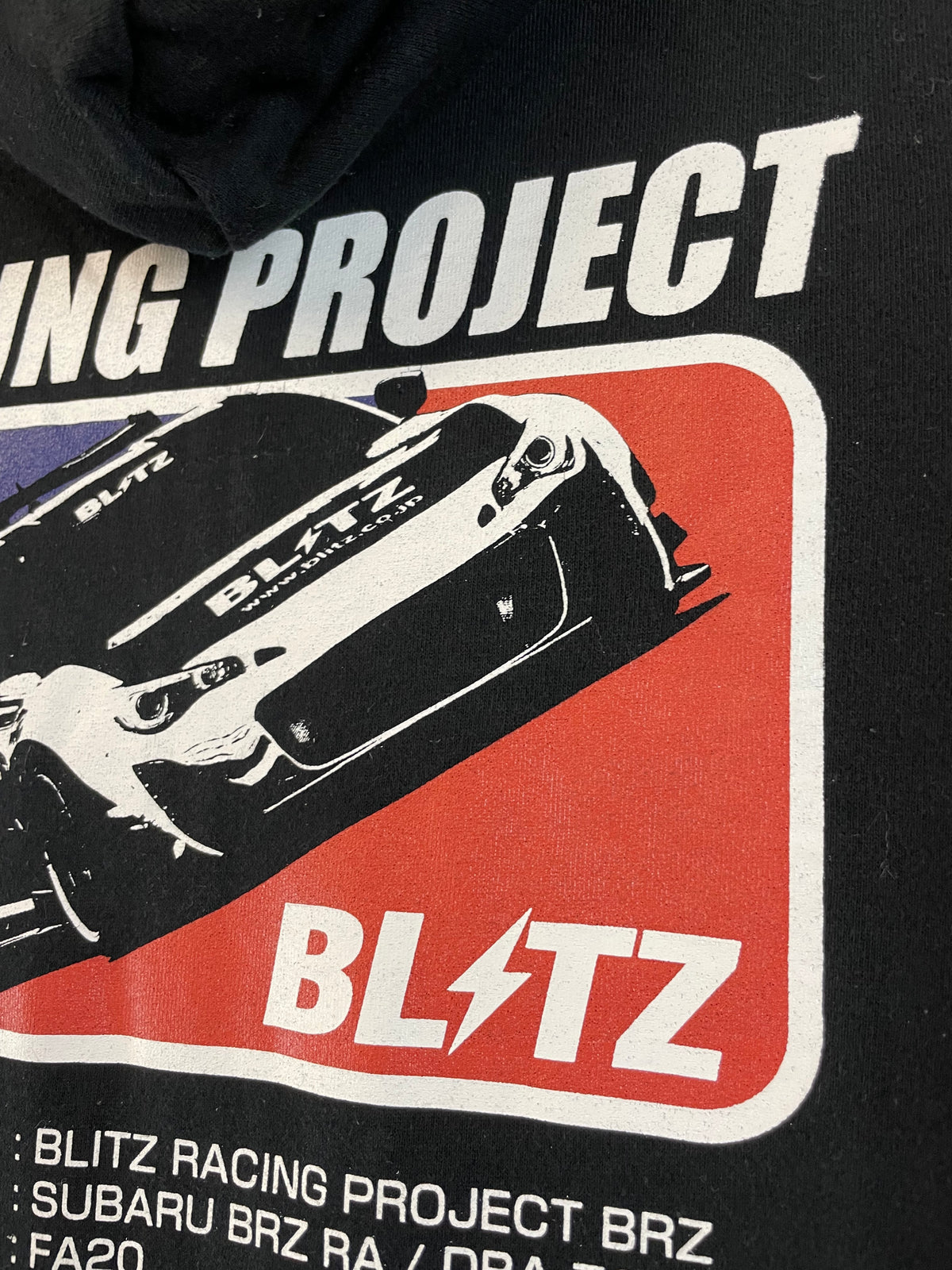 BLITZ Racing Project - Subaru BRZ Zip Up Hooded Sweatshirt