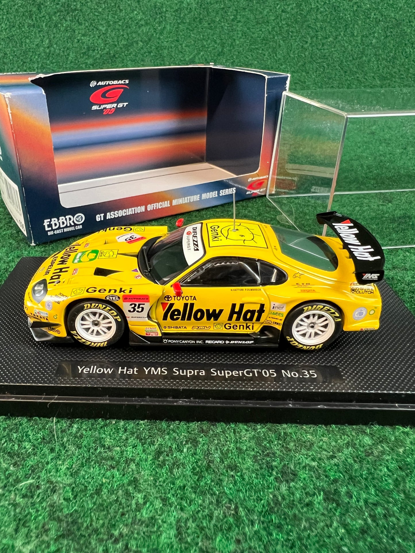 EBBRO 2004 JGTC & 2005 SuperGT Yellow Hat YMS Toyota Supra Set 1/43 Scale Diecast