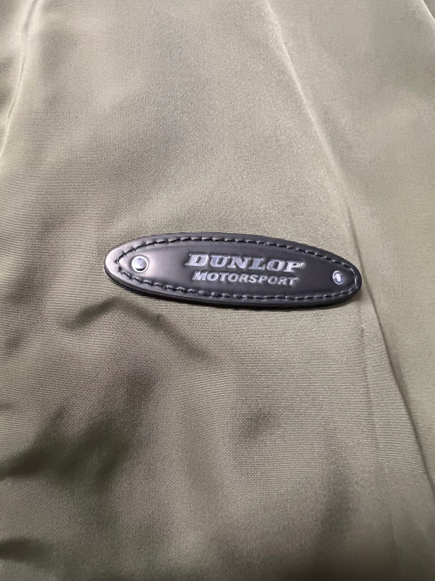 DUNLOP Motorsport -“Sports Oriented Since 1888” Olive Green Windbreaker Zip Up Jacket - LL