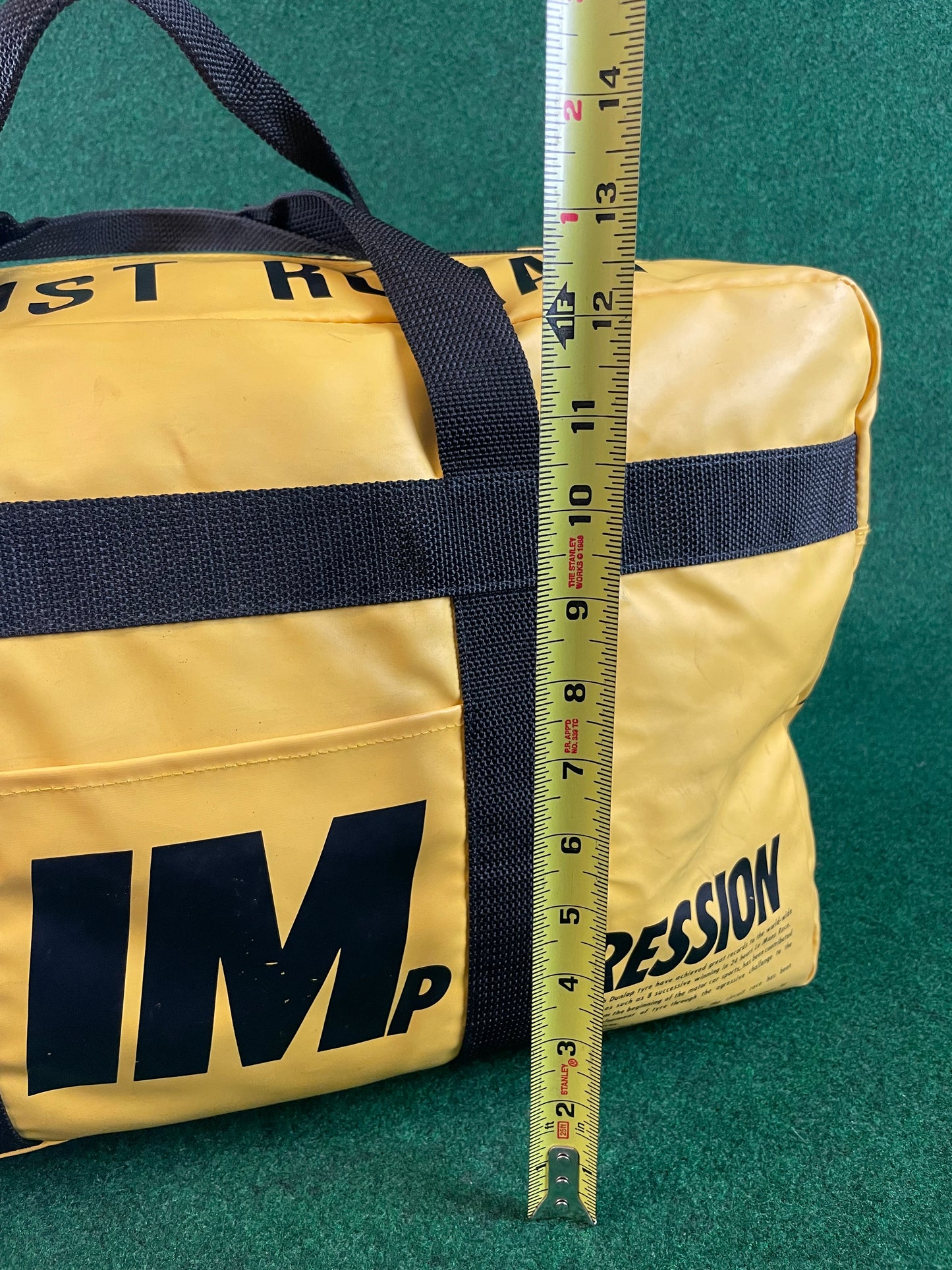 DUNLOP - Vintage Yellow Duffel Travel Bag