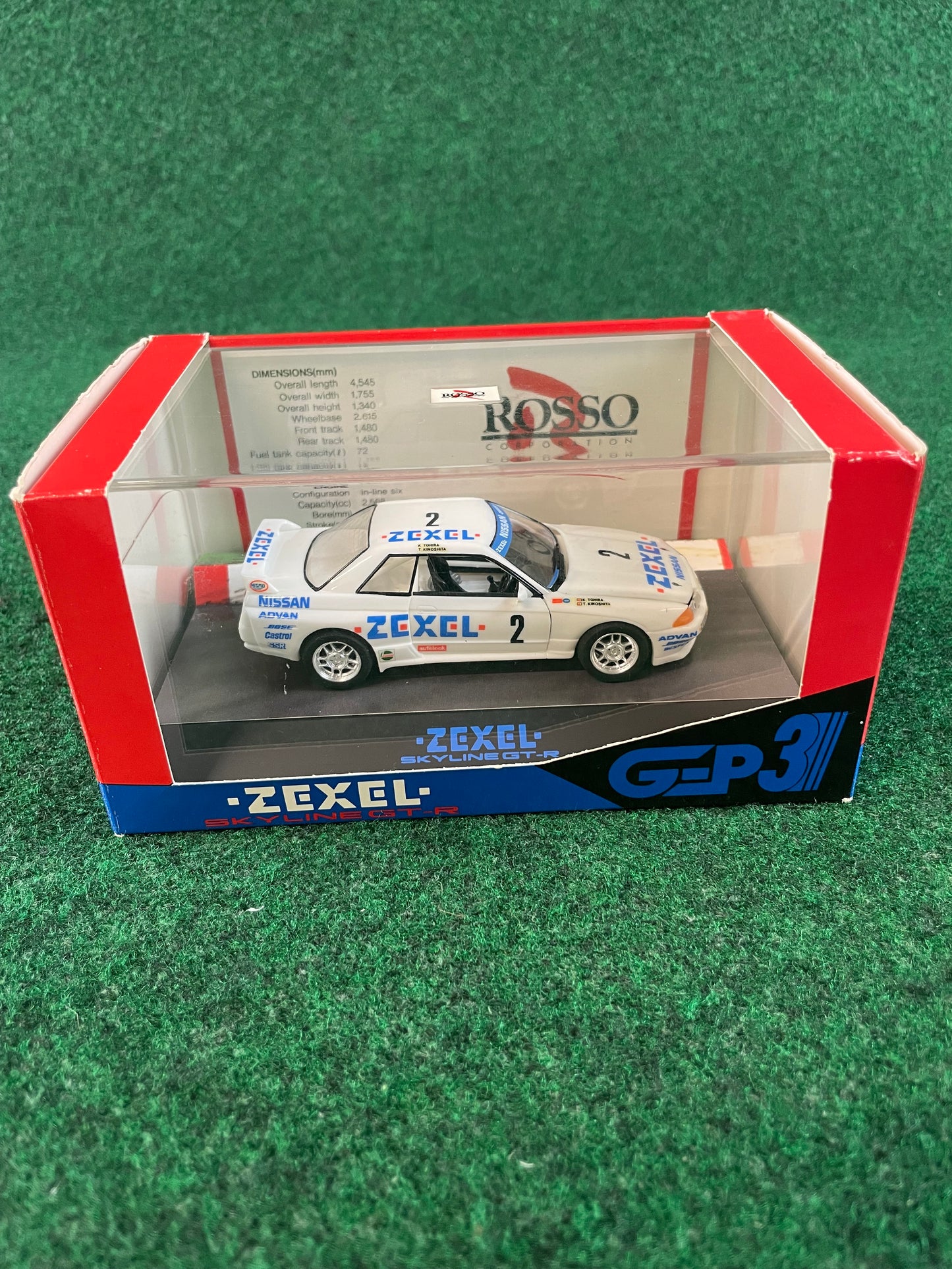 ROSSO - Zexel No. 2 Nissan Skyline R32 GT-R (2) 1/43 Scale Model Car