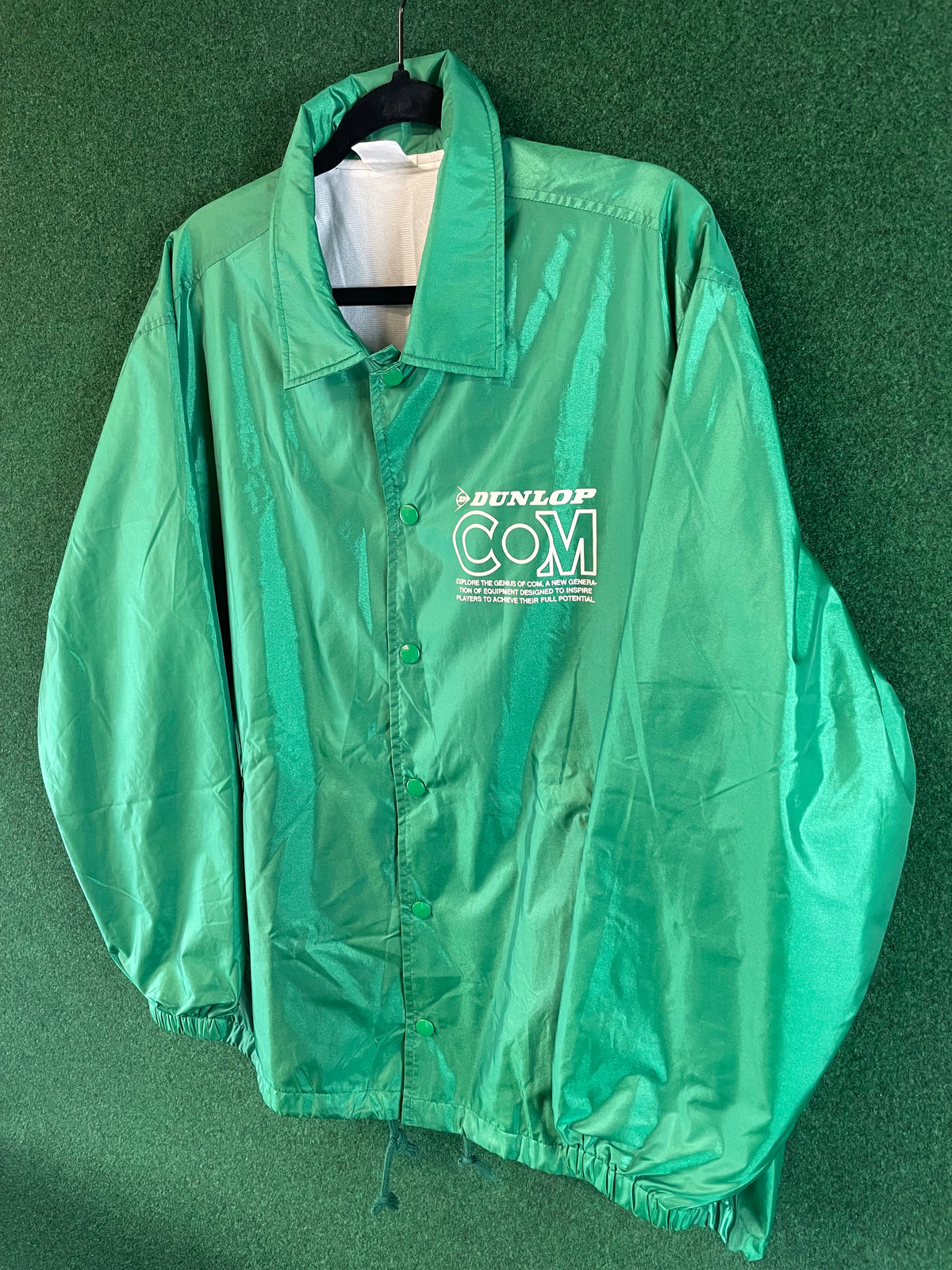 DUNLOP COM - Vintage Green Nylon Windbreaker Jacket