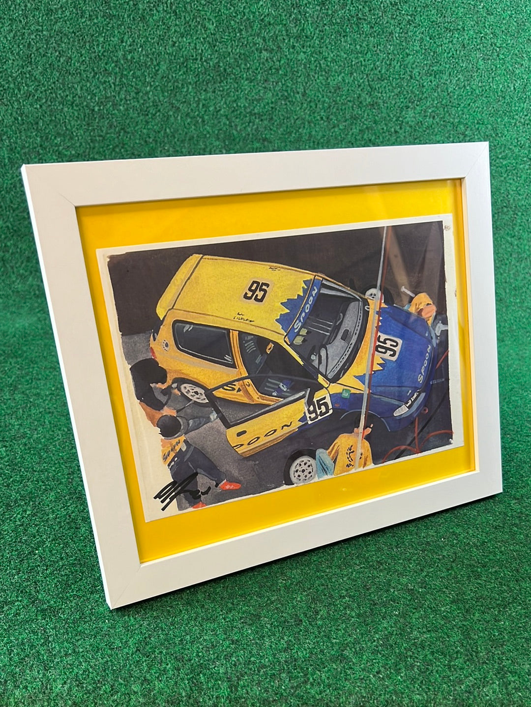 Spoon Sports #95 Honda Civic EG6 Racecar Framed Print