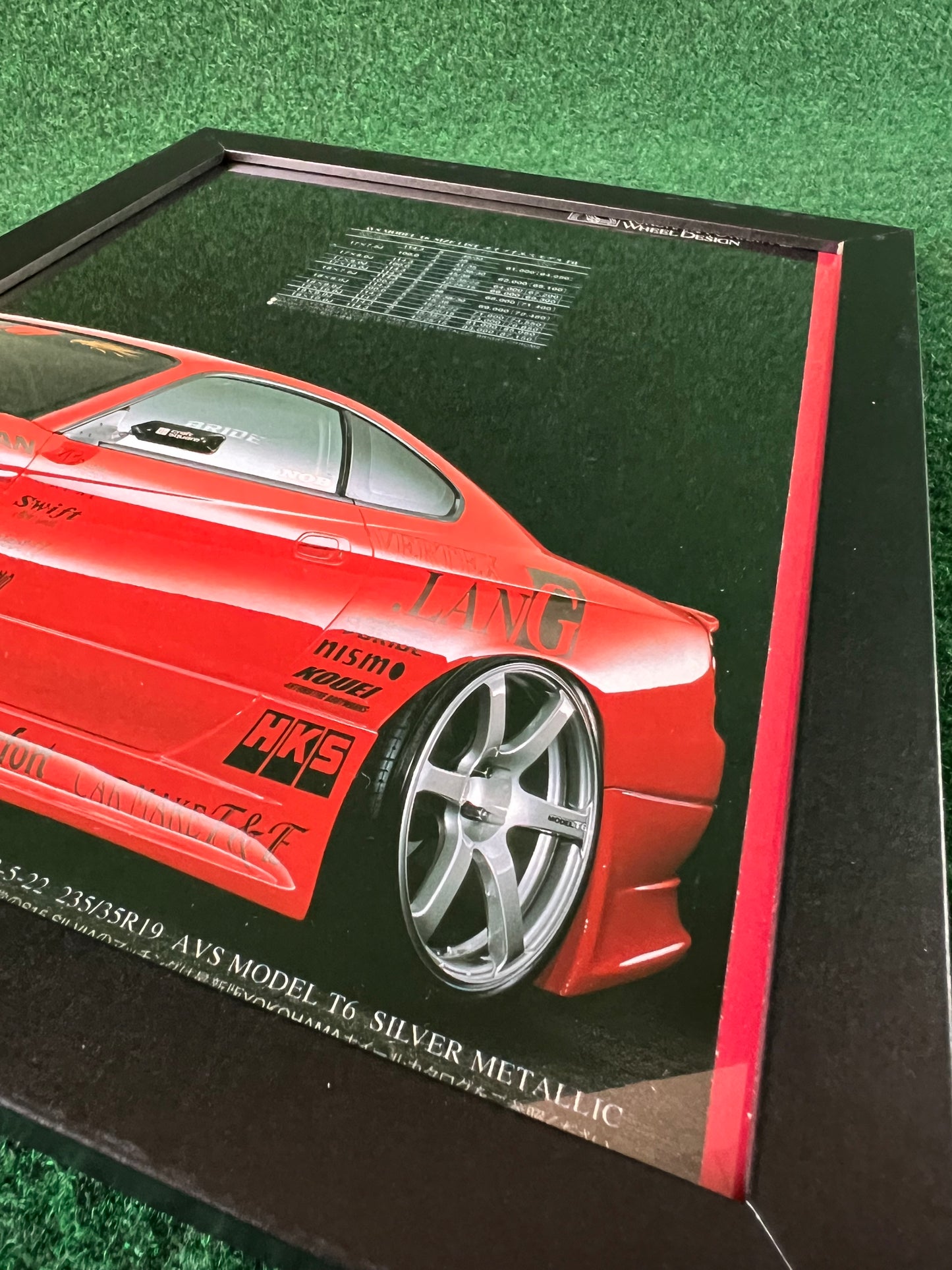 Yokohama Wheel - AVS Model T6 Nob Taniguchi T&E Nissan Silvia S15 Framed Advertisement Picture Set