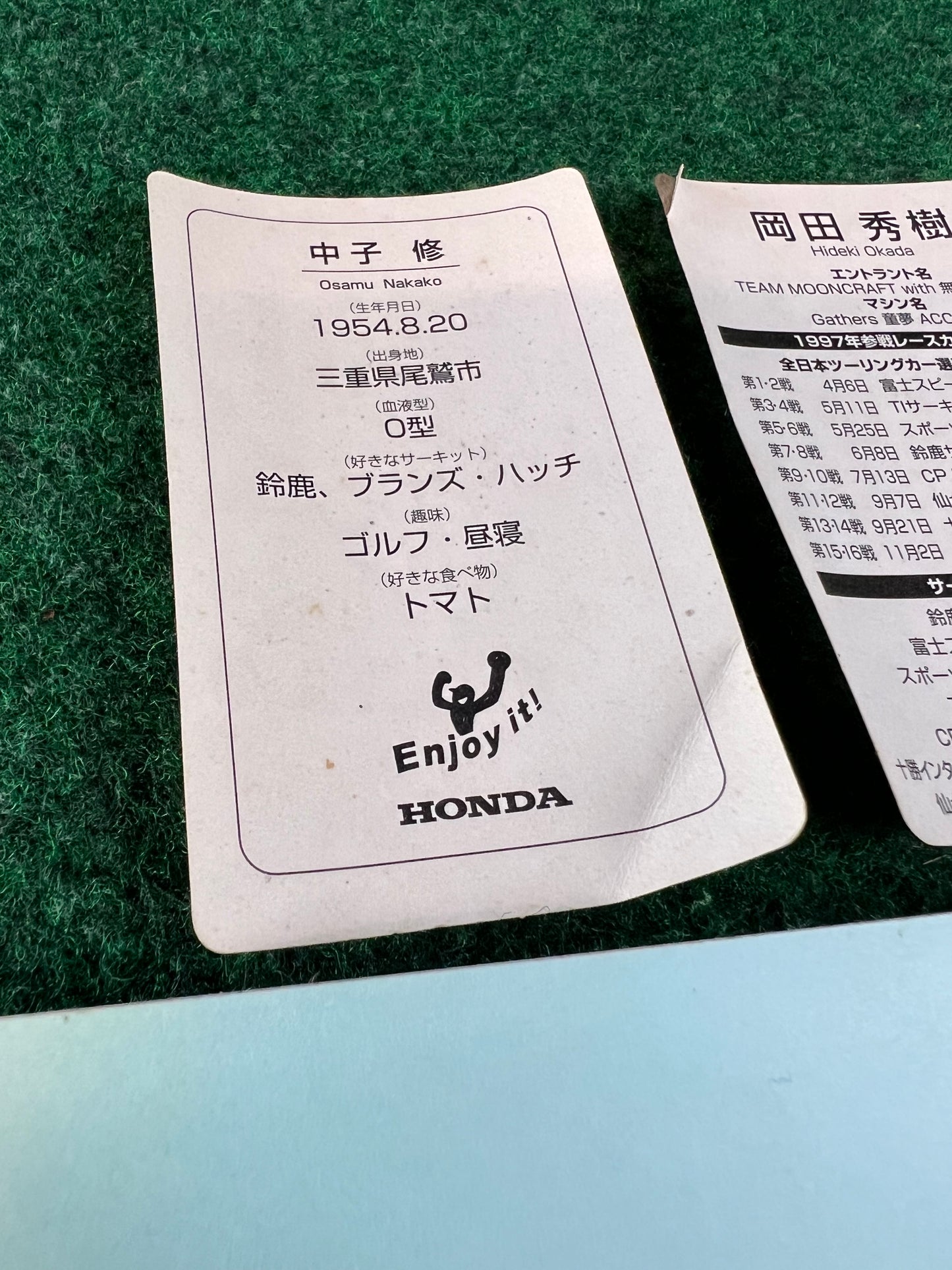 Mugen & Honda Racing JGTC NSX Drivers Sticker Set