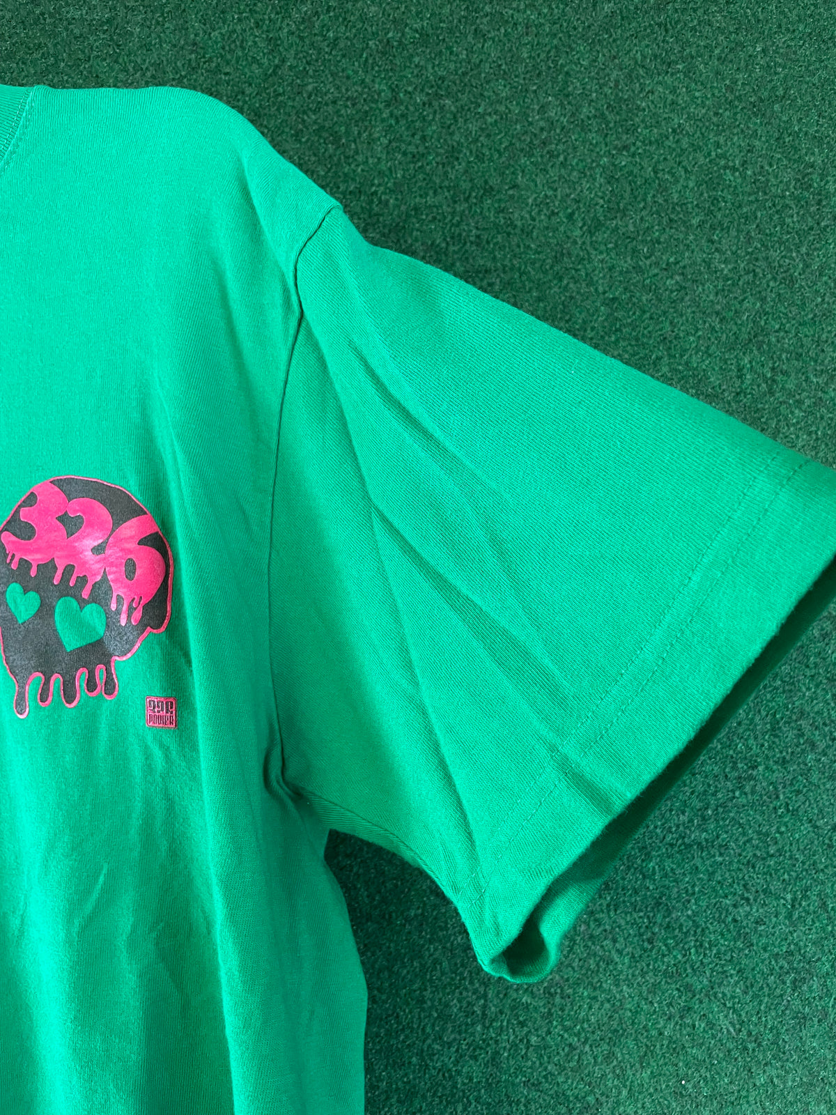 326POWER - Green/Pink/Black Skull Drip T-shirt