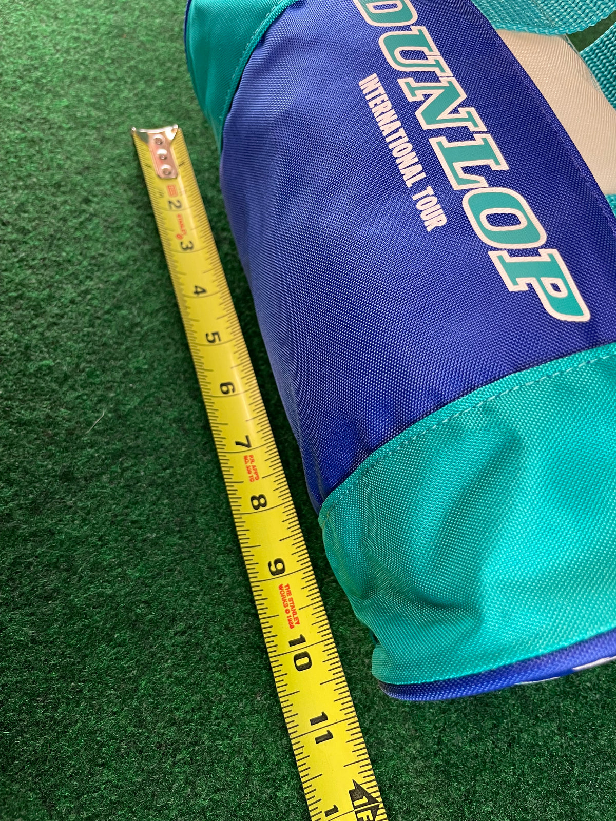 DUNLOP International Tour - Teal & Blue Vintage Mini Duffel Travel Bag