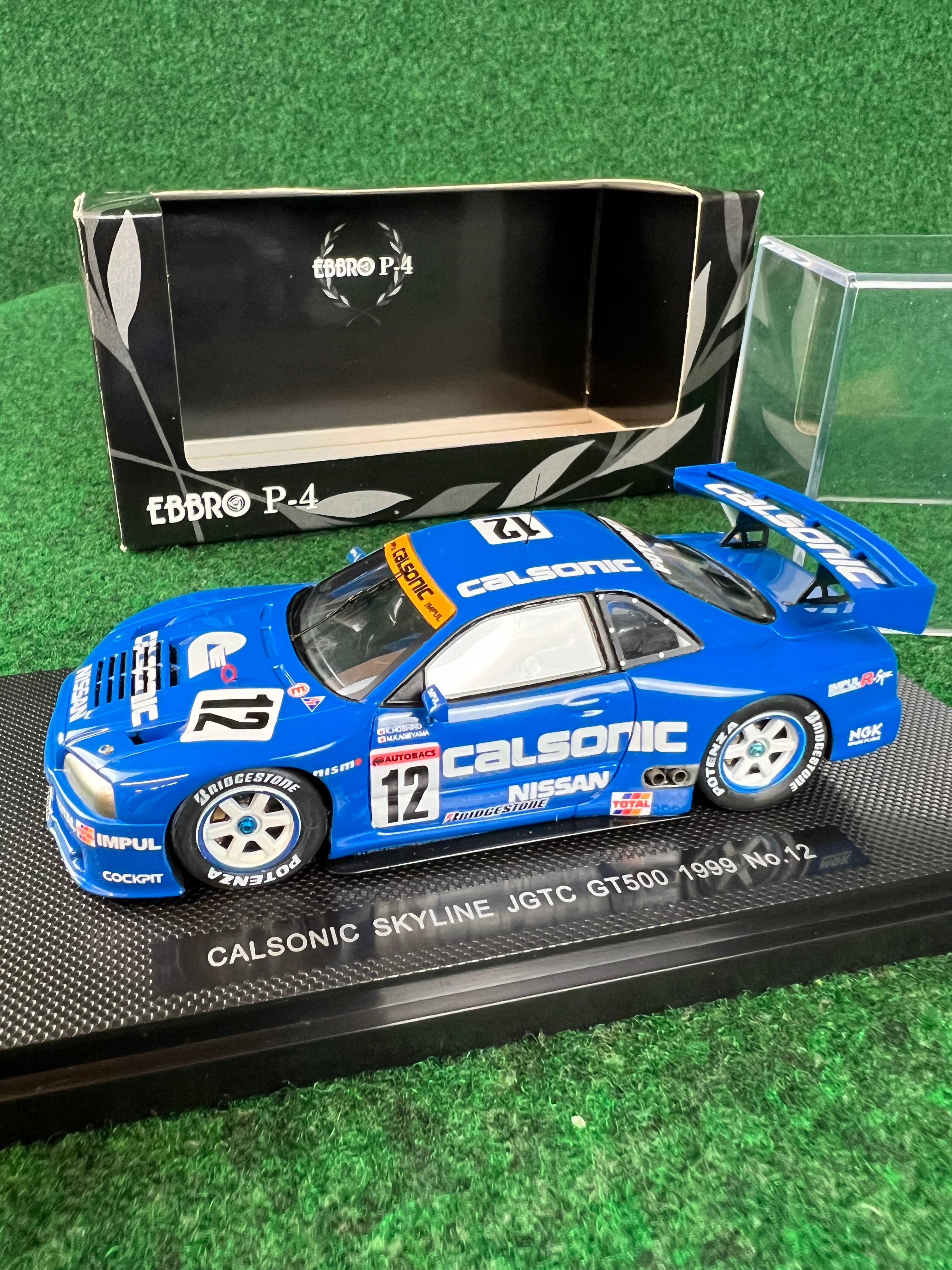 EBBRO P-4 - JGTC 1999 Calsonic Nissan Skyline R34 GTR 1/43 Scale Dieca ...