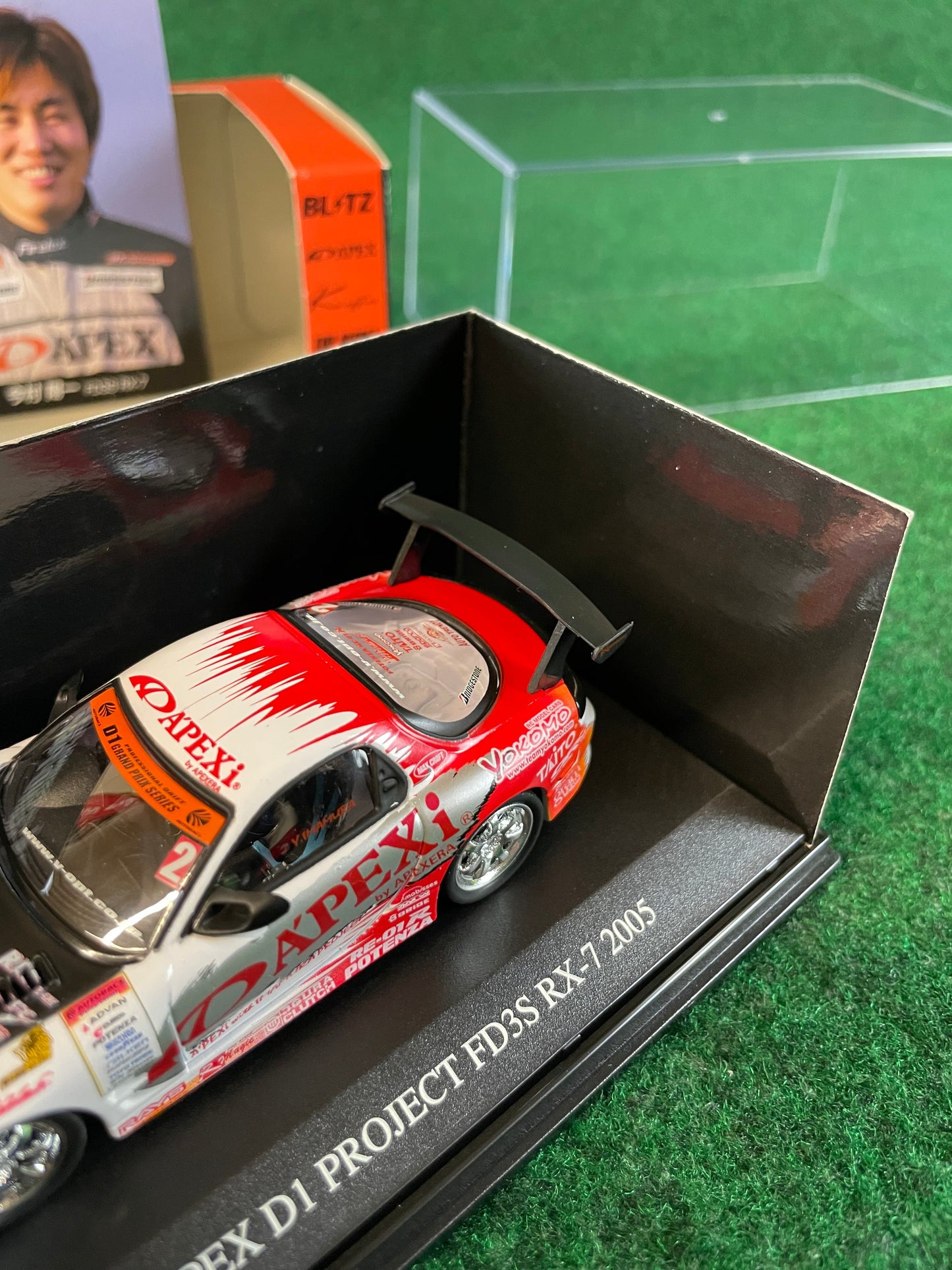 DISM D1 Grand Prix Memorial - 2005 A’pexi Mazda RX-7 1/43 Scale Diecast