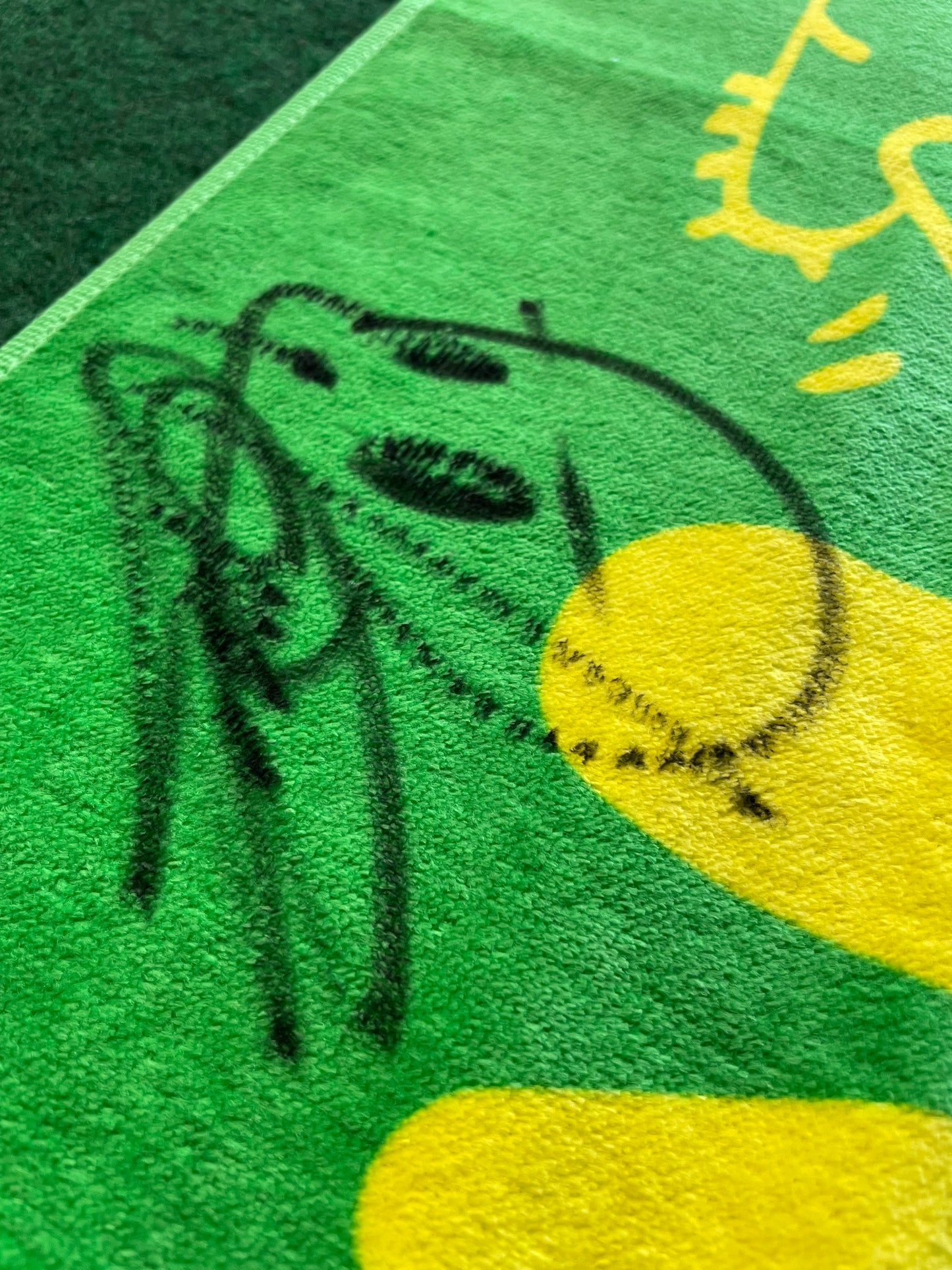 URAS Autographed Green & Yellow Towel