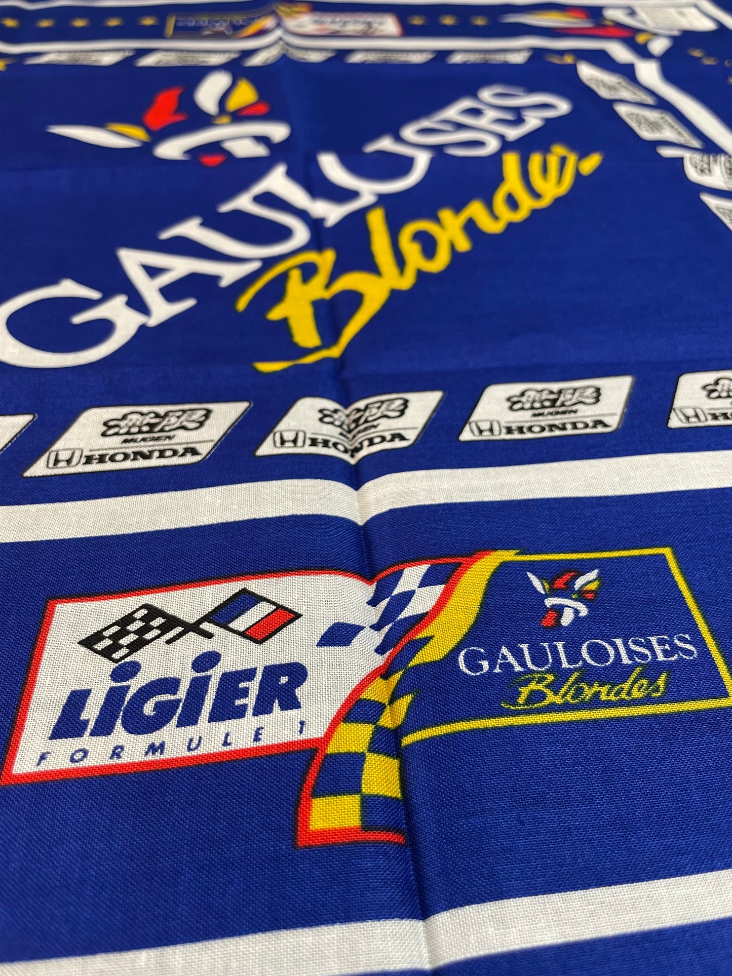 MUGEN Honda Gauloises Blondes Ligier Formula 1 Vintage Bandana Handkerchief Towel