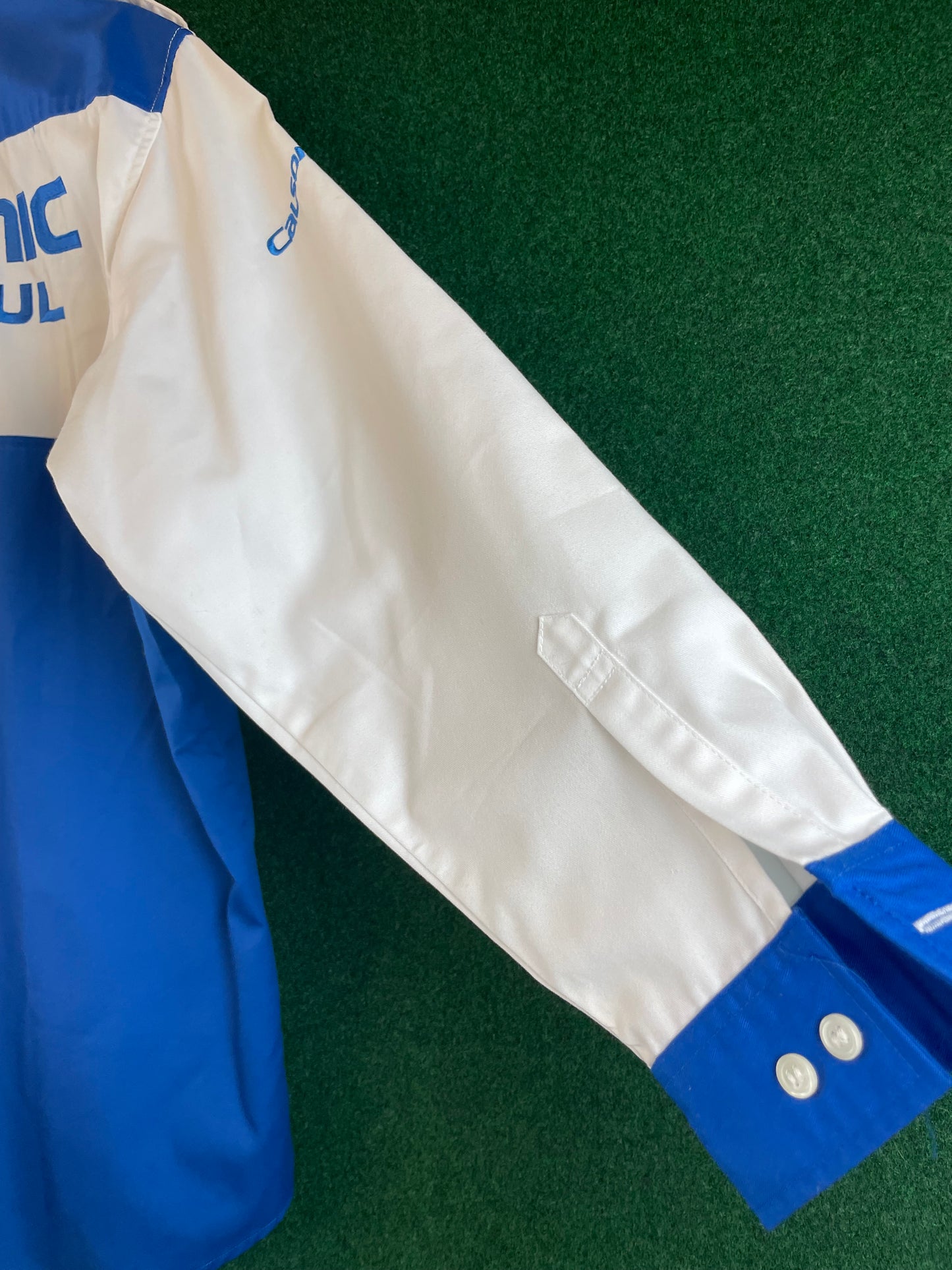 Calsonic Team IMPUL - Blue & White Long Sleeve Buttondown Crew Shirt