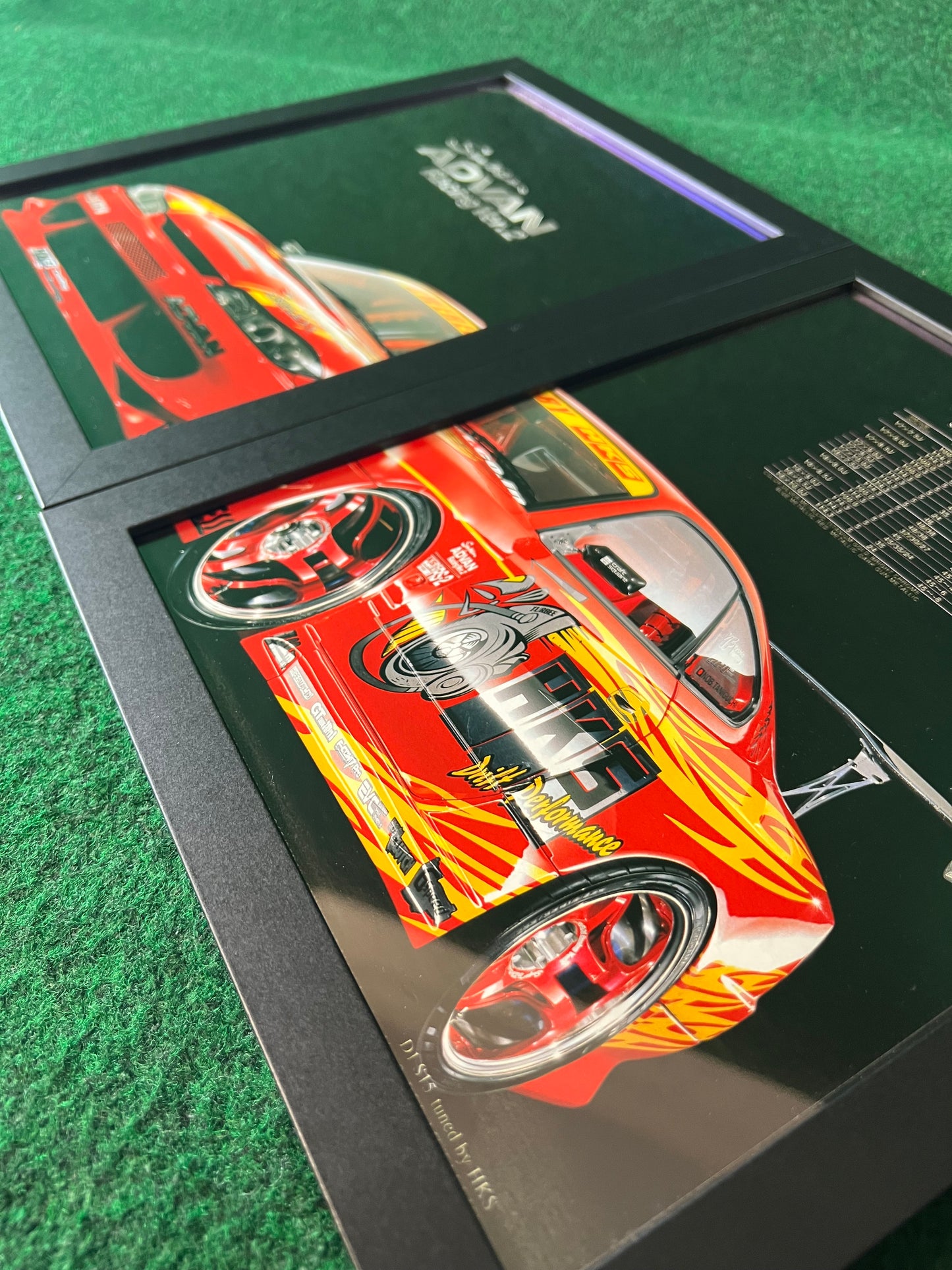 Advan Yokohama Wheels - Super Advan Version 2 HKS D1GP Nissan Silvia S15 Framed Advertisement Picture Set