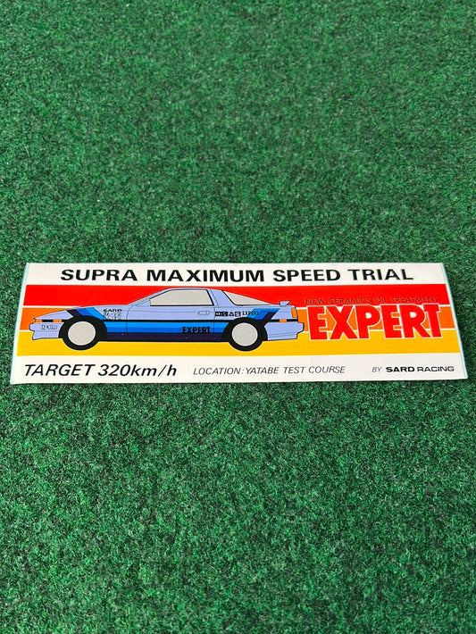 SARD Racing JZA70 Toyota Supra Maximum Speed Trial Vintage Sticker